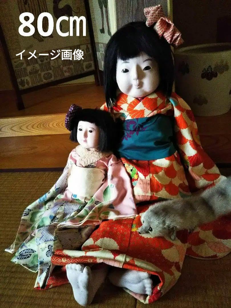 Amazon | 凄く大きな子 東北旧家 銘あり 市松人形 市松人形着物 ビスク