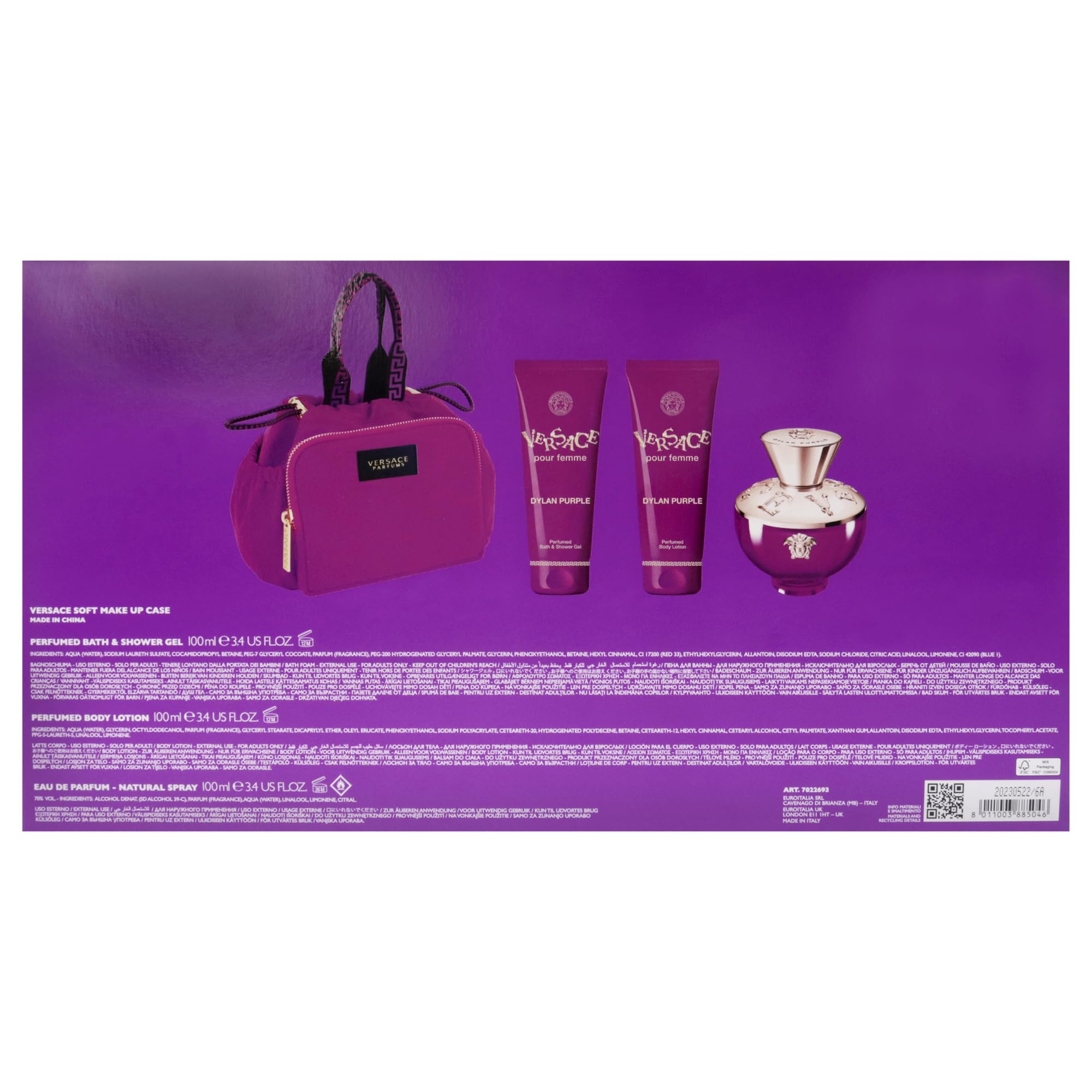 Amazon.com : Versace Pour Femme Dylan Purple 4 Pcs Gift Set