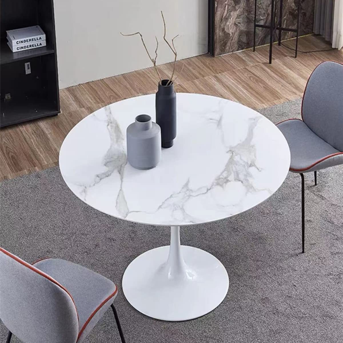 Amazon｜丸テーブル ダイニングテーブル パソコン デスク エレガント