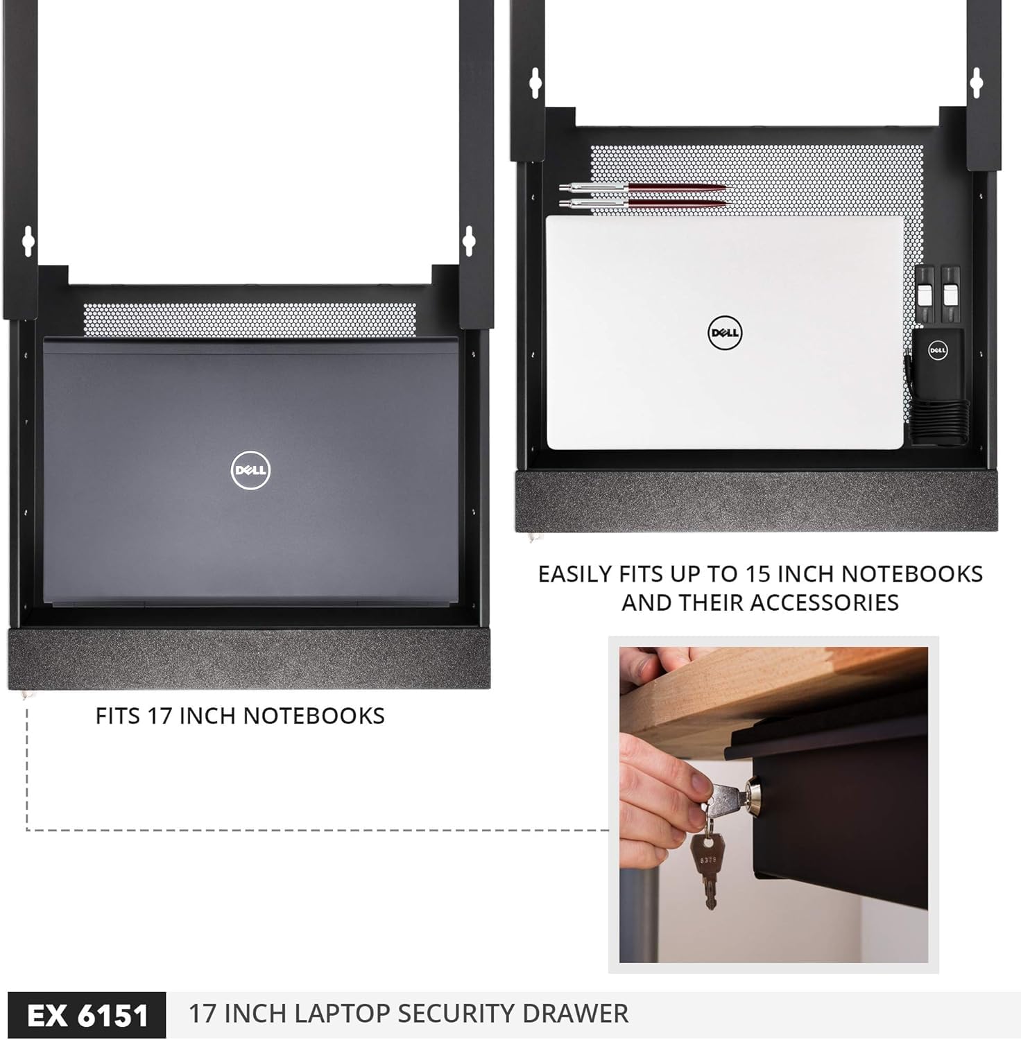 Amazon.co.jp: Penn Elcom デスク下 ノートパソコン引き出し ロック