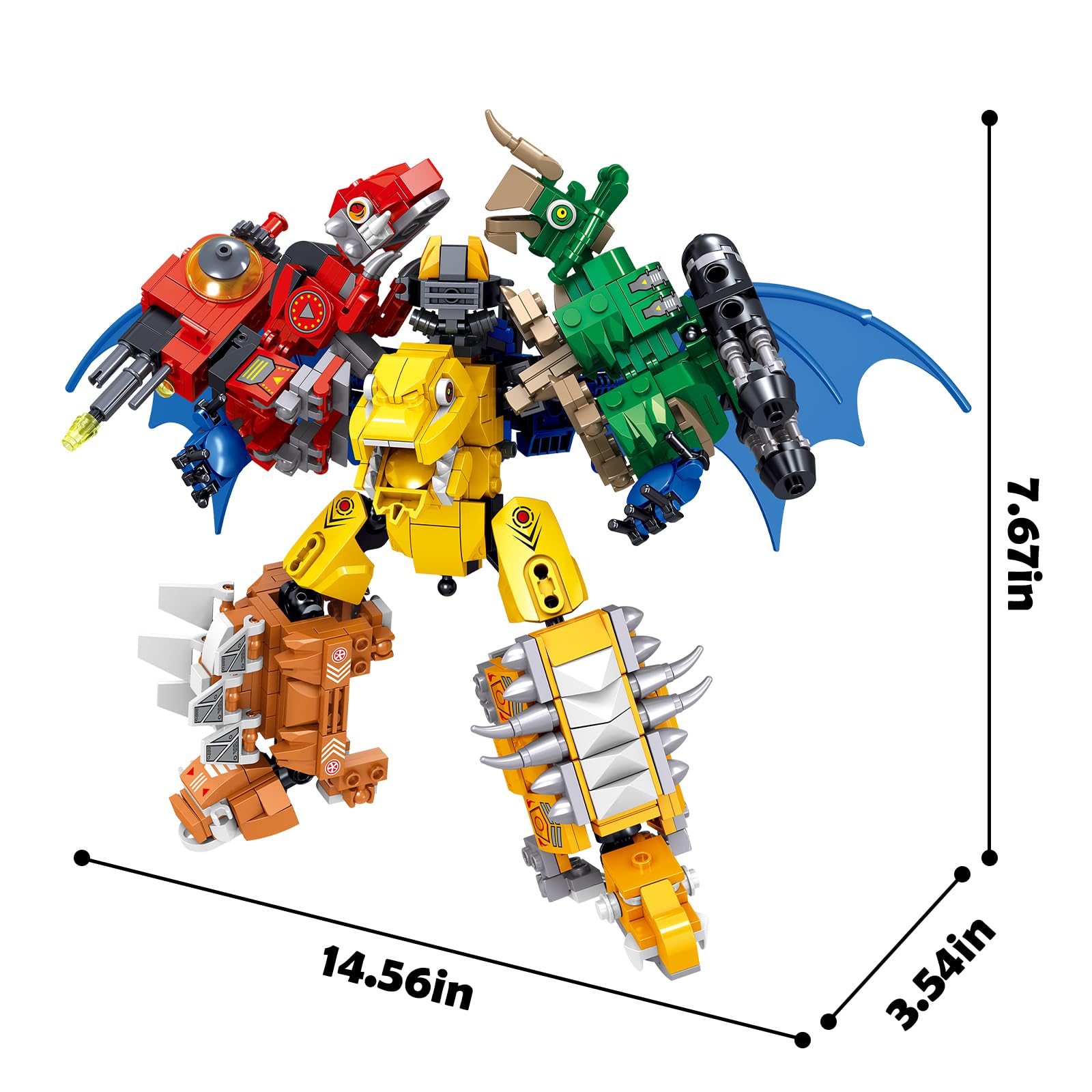 Amazon.co.jp: HIGH GODO 恐竜 変形ロボット 組み立てセット 670ピース