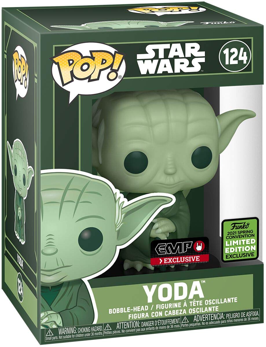 FUNKO POP STAR WARS EXCLUSIVE ECCC 2021 - YODA 124 | Amazon.com.br