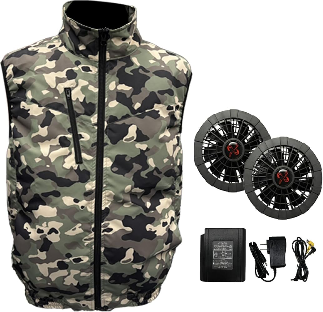 Amazon.co.jp: ベストアンサー 作業服 空調ファン付きベスト 空調