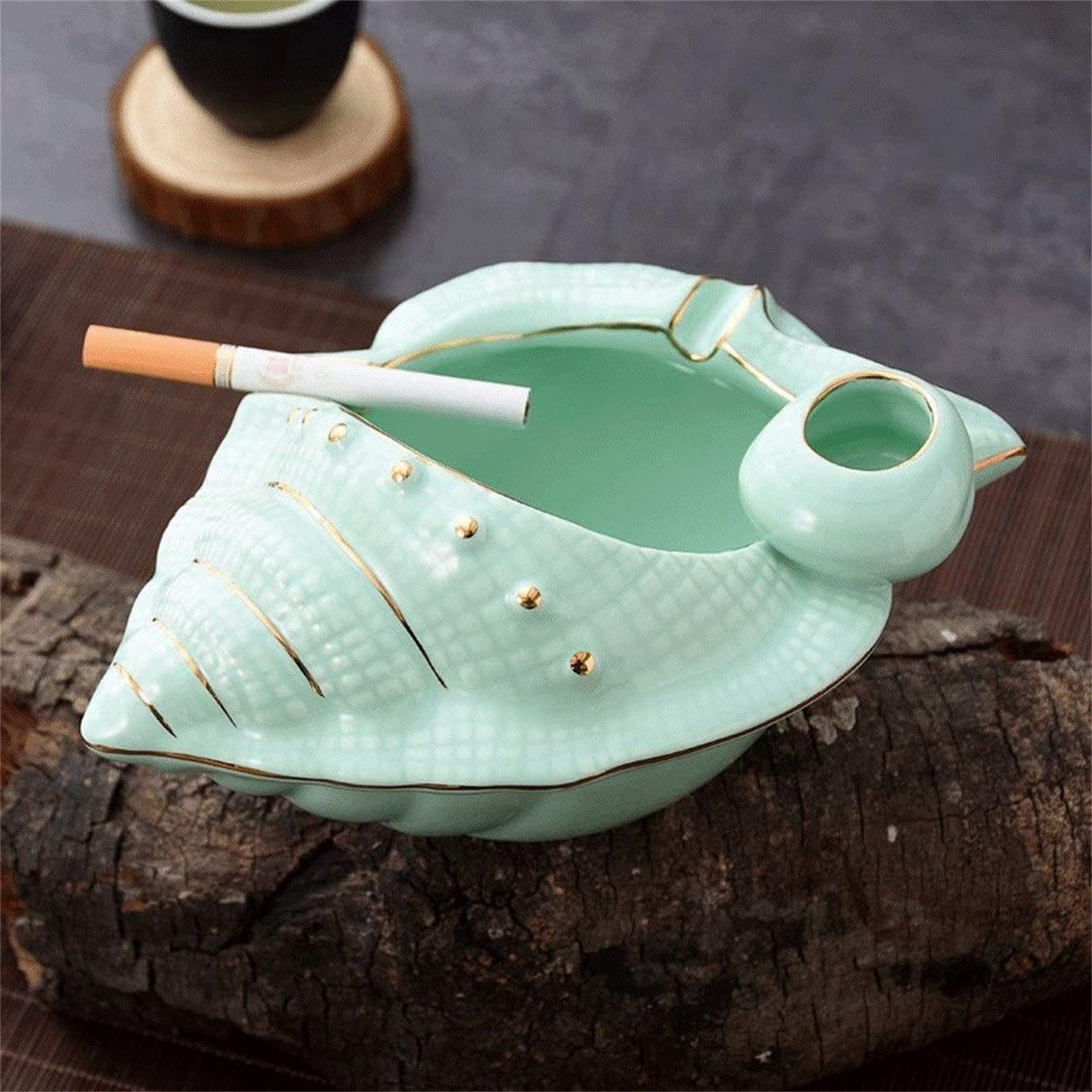 Creative Conch Sea Shell Ashtray Ceramic Shell Craft Ashtray