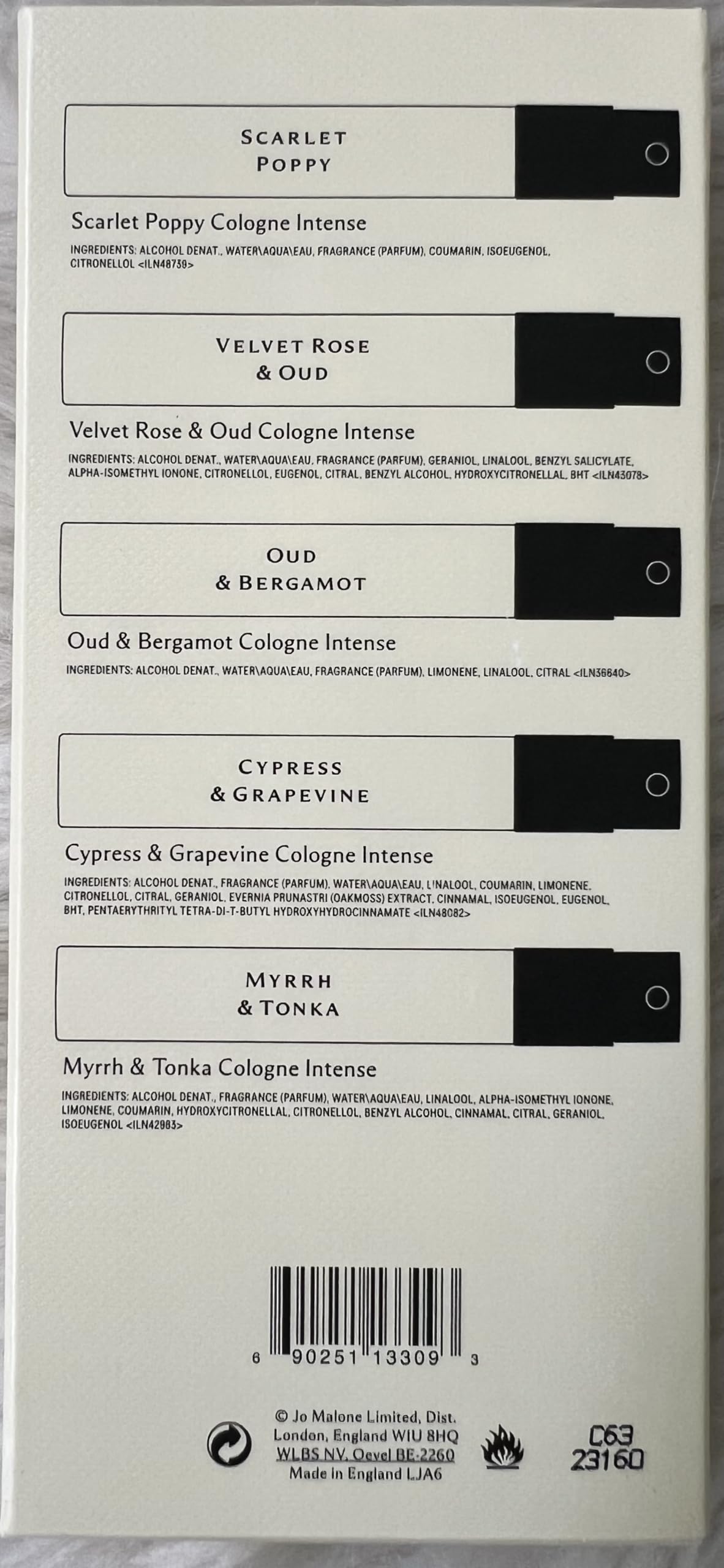 Amazon.com : Jo Malone Cologne Intense Discovery Collection 5 Mini