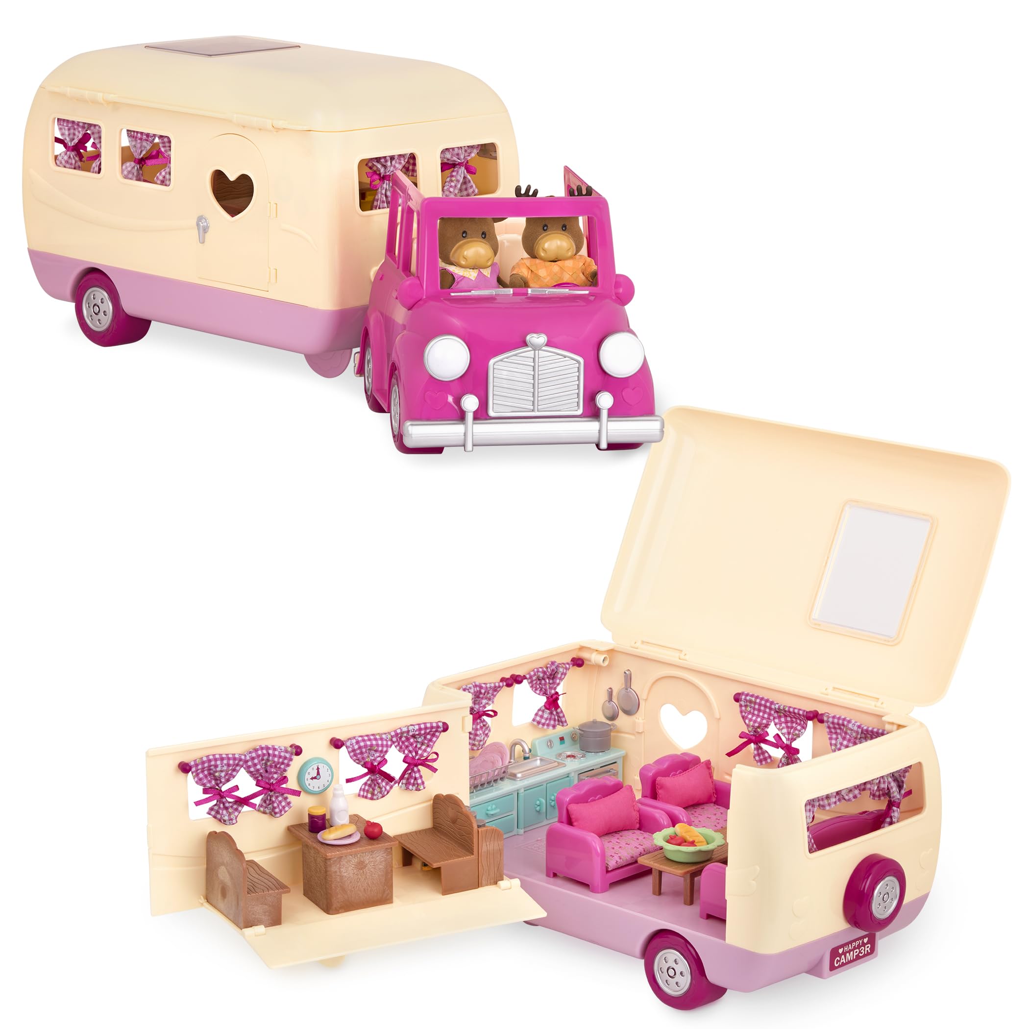 Amazon.com: Li'l Woodzeez – Happy Camper Pink with Detachable