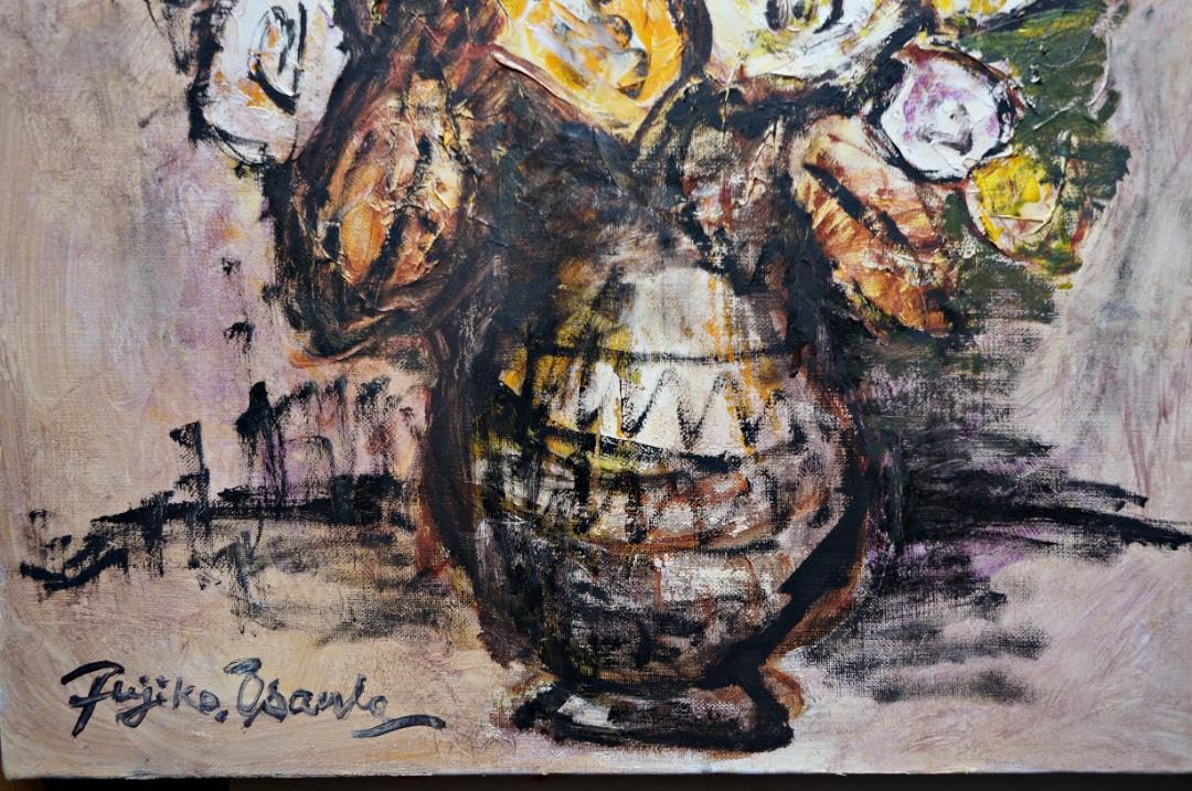 お花冠シリーズ オリジナル絵画 F10号サイズ