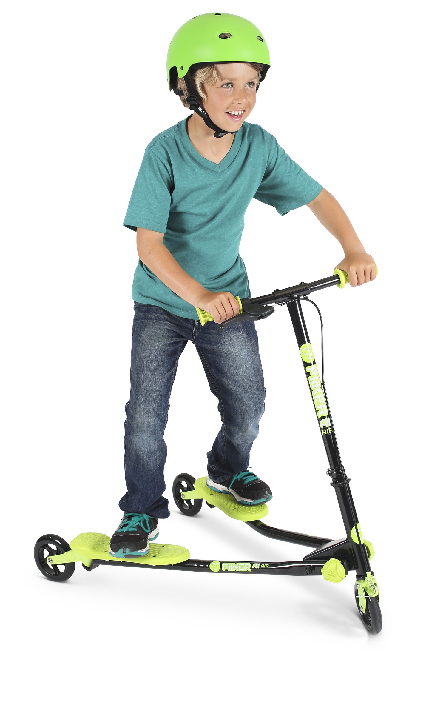 Amazon.co.jp: Yフリッカー A1 エアー ブラック/グリーン 100676