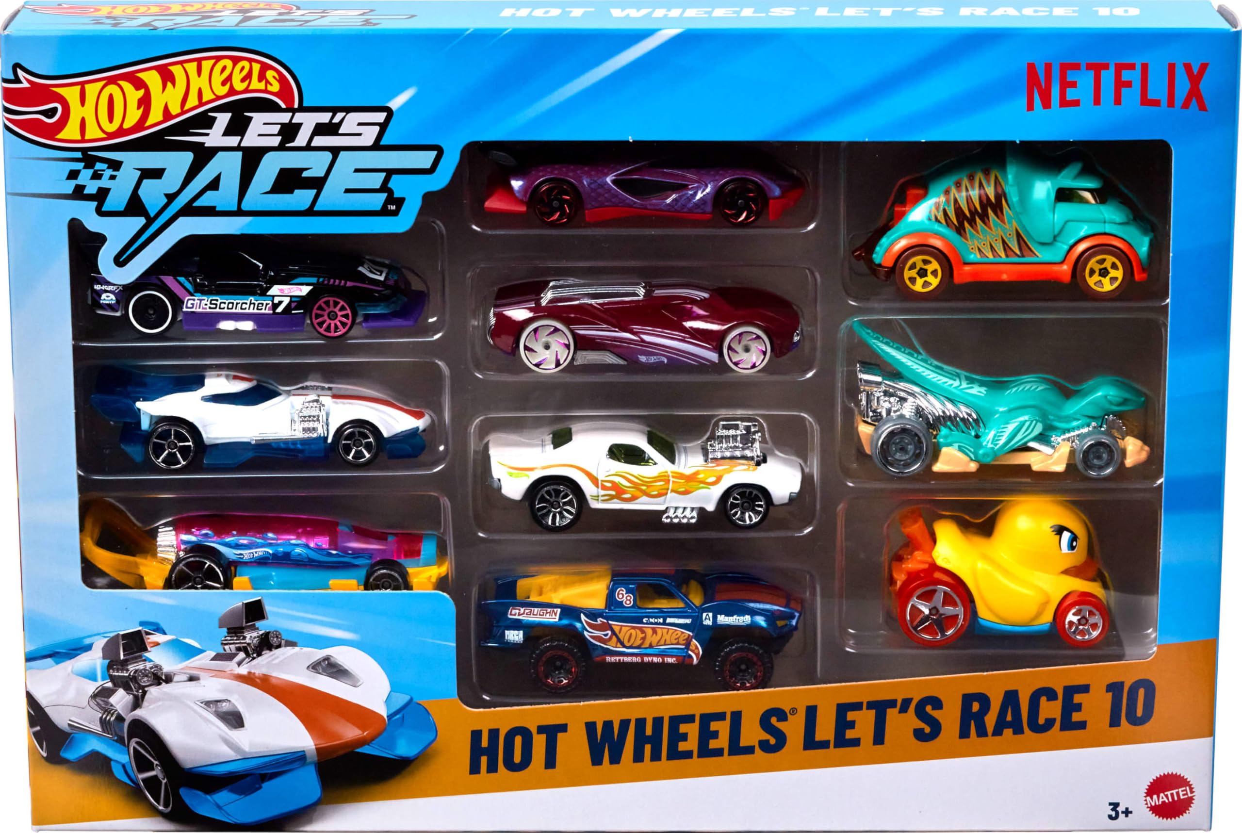 Amazon.com: Hot Wheels Toy Cars & Trucks, Let's Race 10-Pack, Set