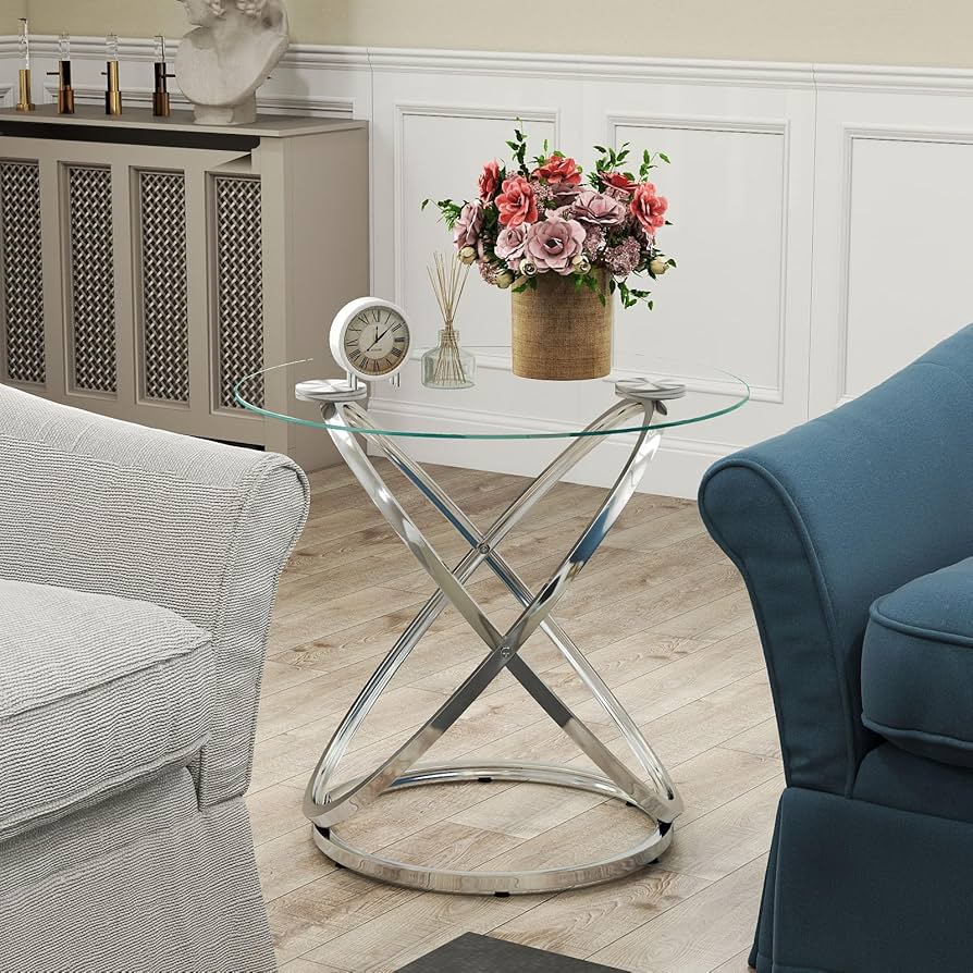 ガラス製3段シェルフ ミッドセンチュリー レトロモダン ポップ