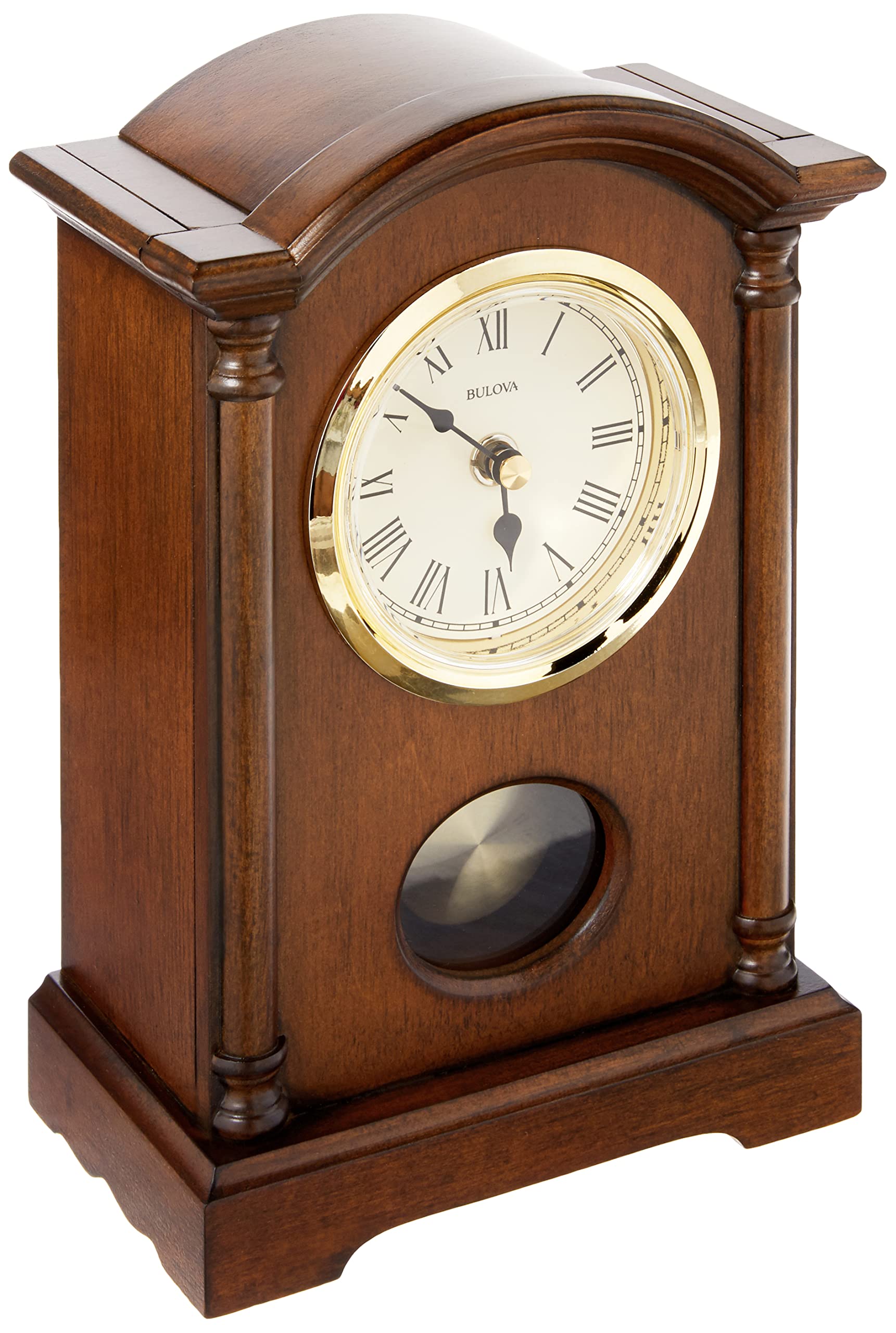 Amazon.com: Bulova Dalton Chiming Pendulum Table Clock - Walnut