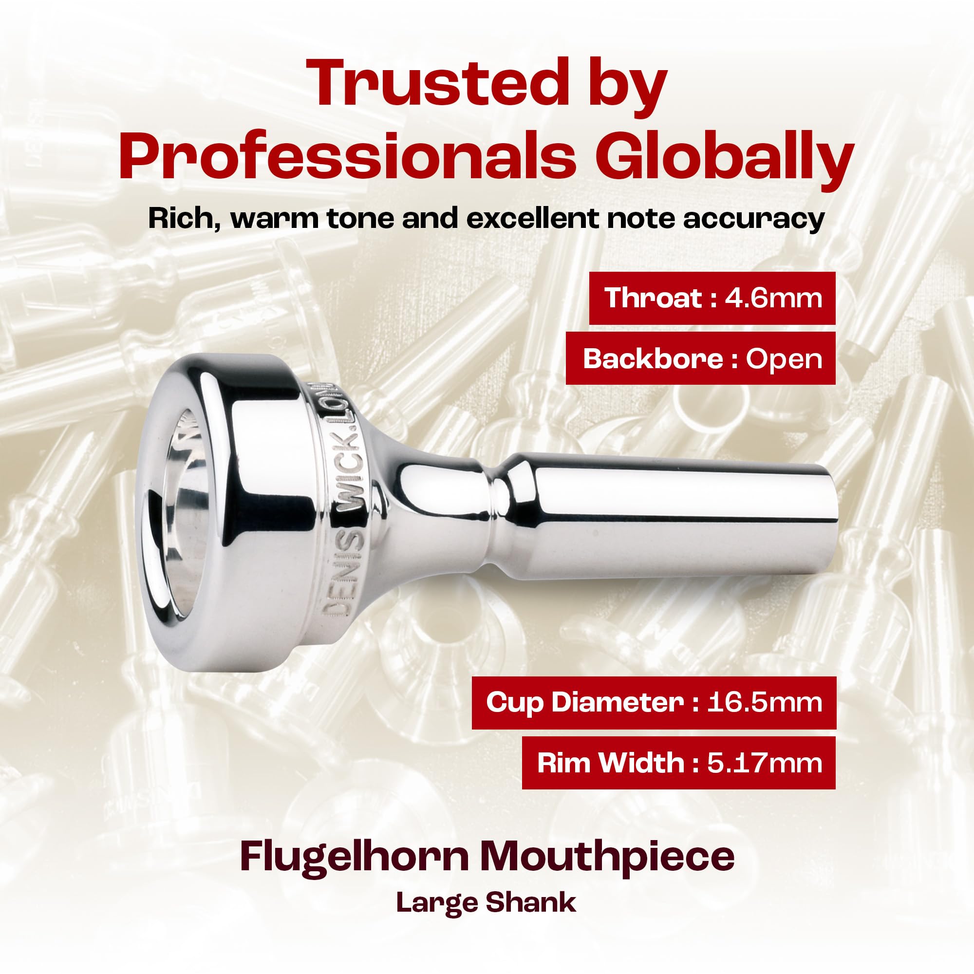 Amazon.co.jp: Denis Wick 4FL SP【フリューゲル ホルン用マウスピース