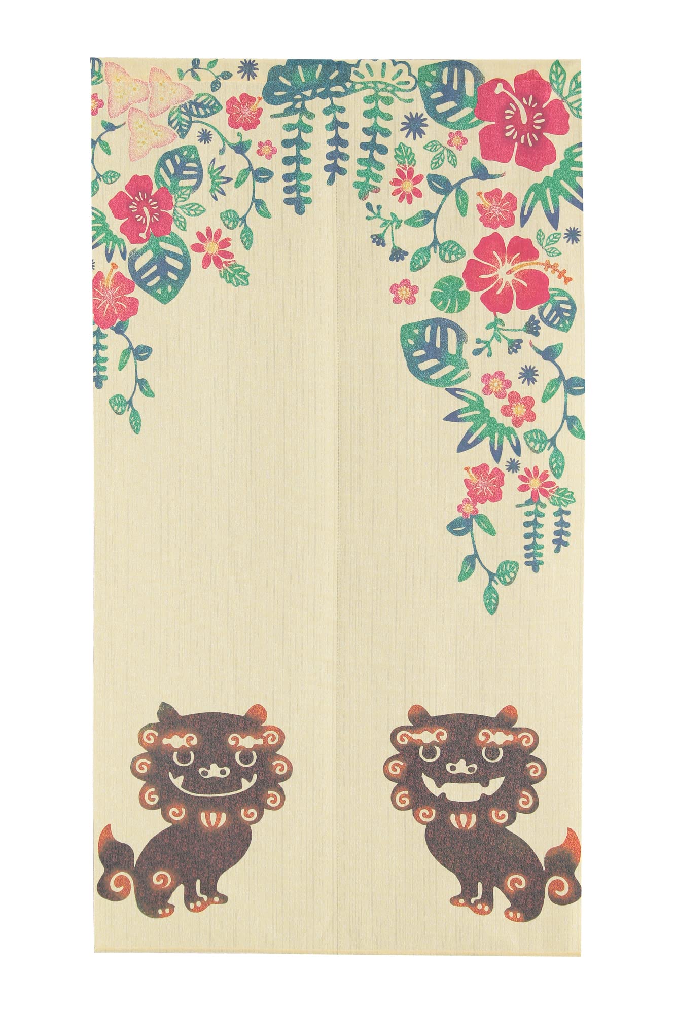 Amazon｜ナルミ(Narumikk) のれん シーサー 約幅85×丈150cm 09-090