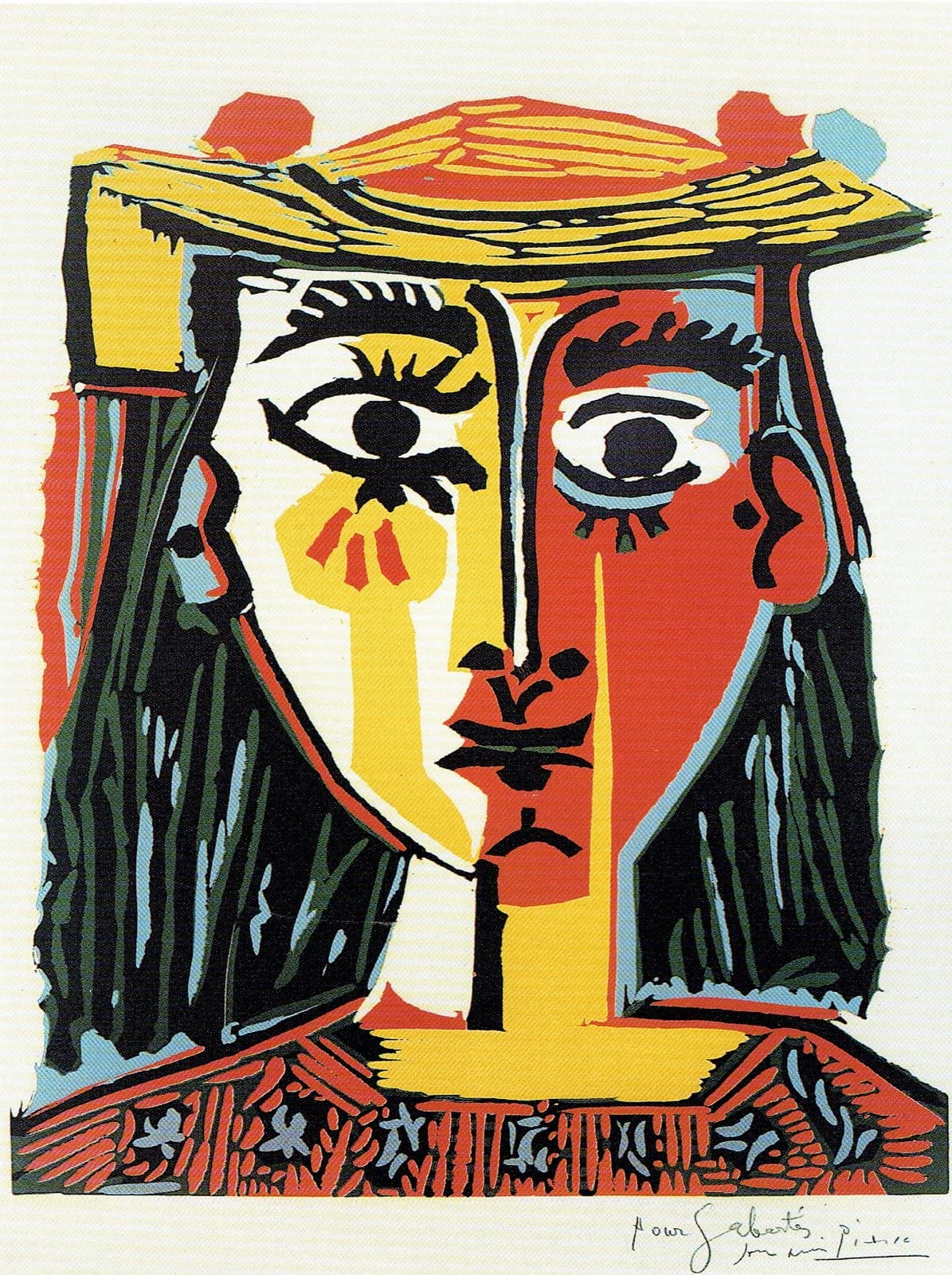 Amazon.co.jp: Pablo Picasso Head of a woman with tassels 1962
