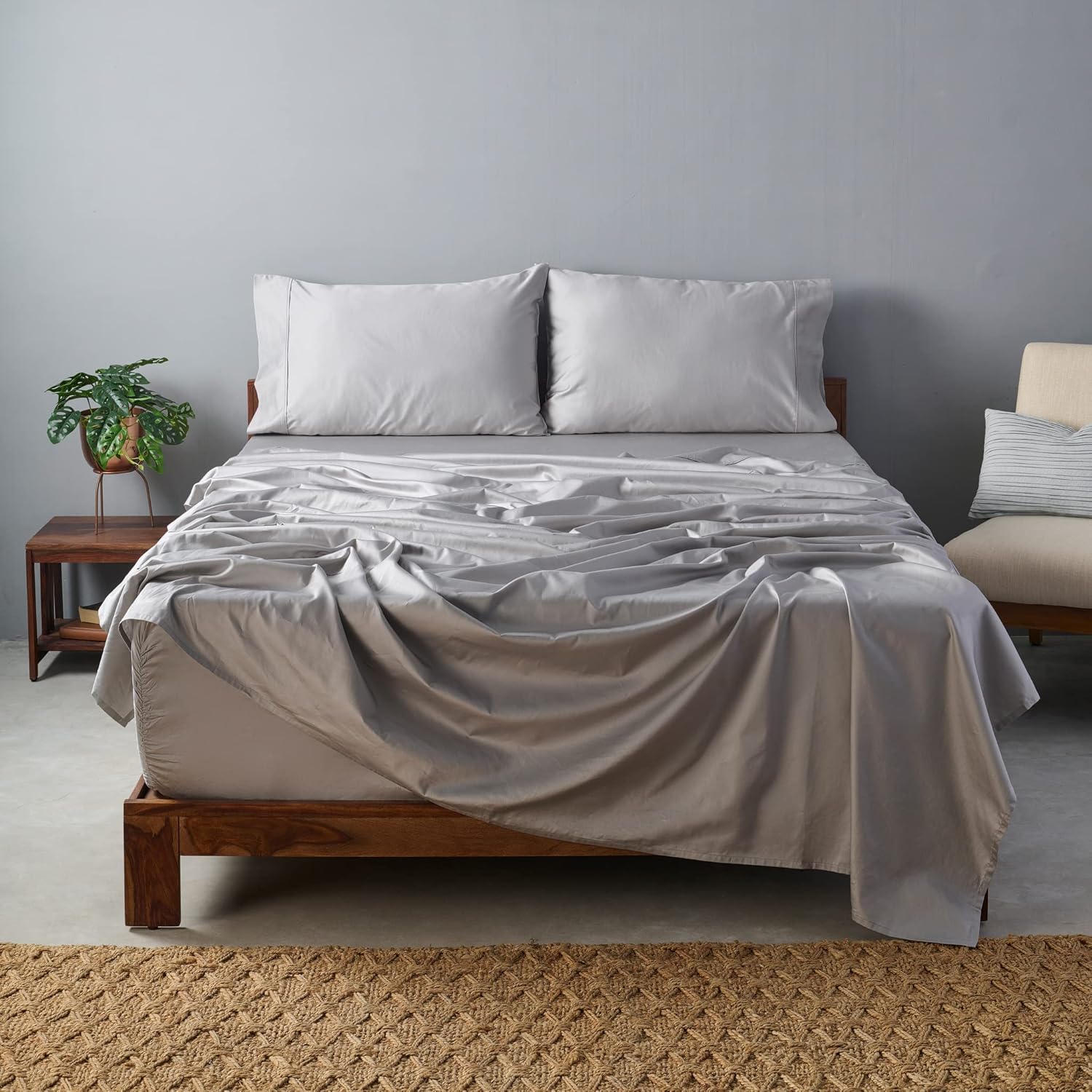 Weddingly CEA 認定 100%ギザエジプト綿シーツ|4ピースセット|認定