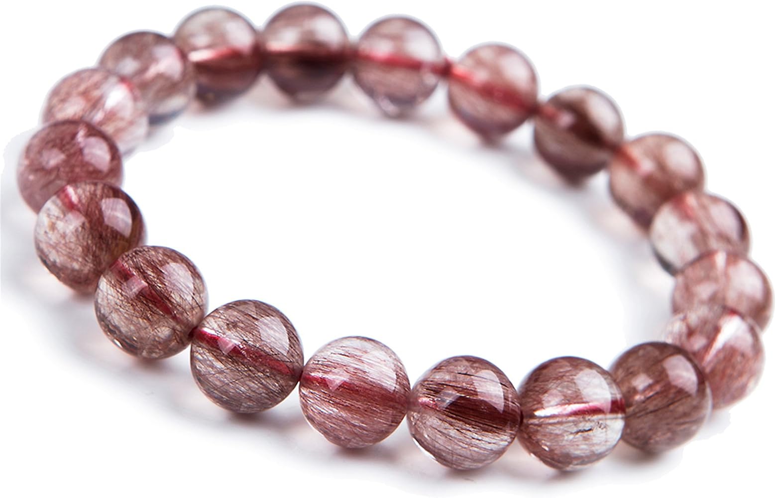 Amazon | [麗子坊] ブレスレット 【レッドルチルクォーツ 】 10.5mm