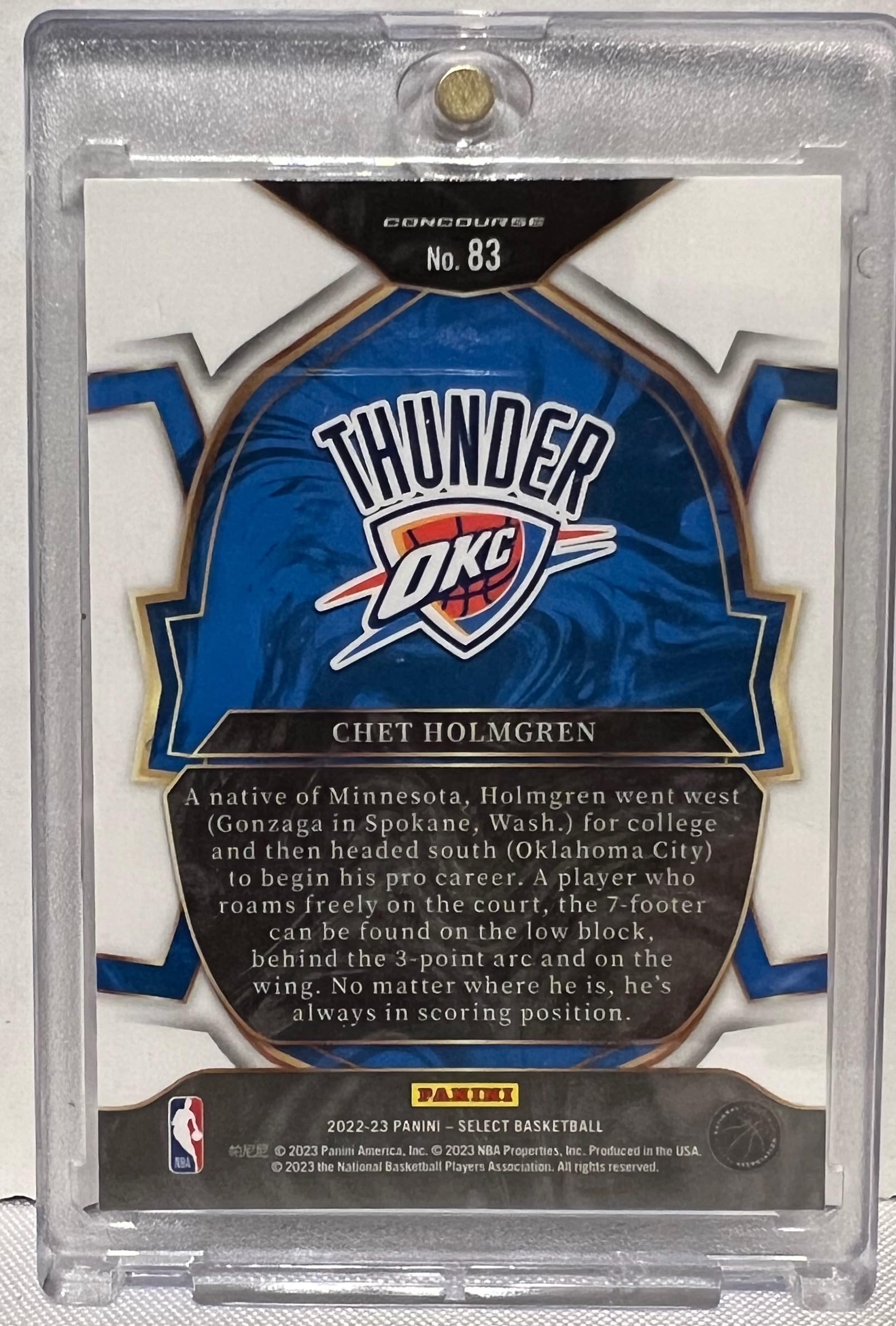 Amazon.com: Chet Holmgren Rookie Card Concourse Level Collectible