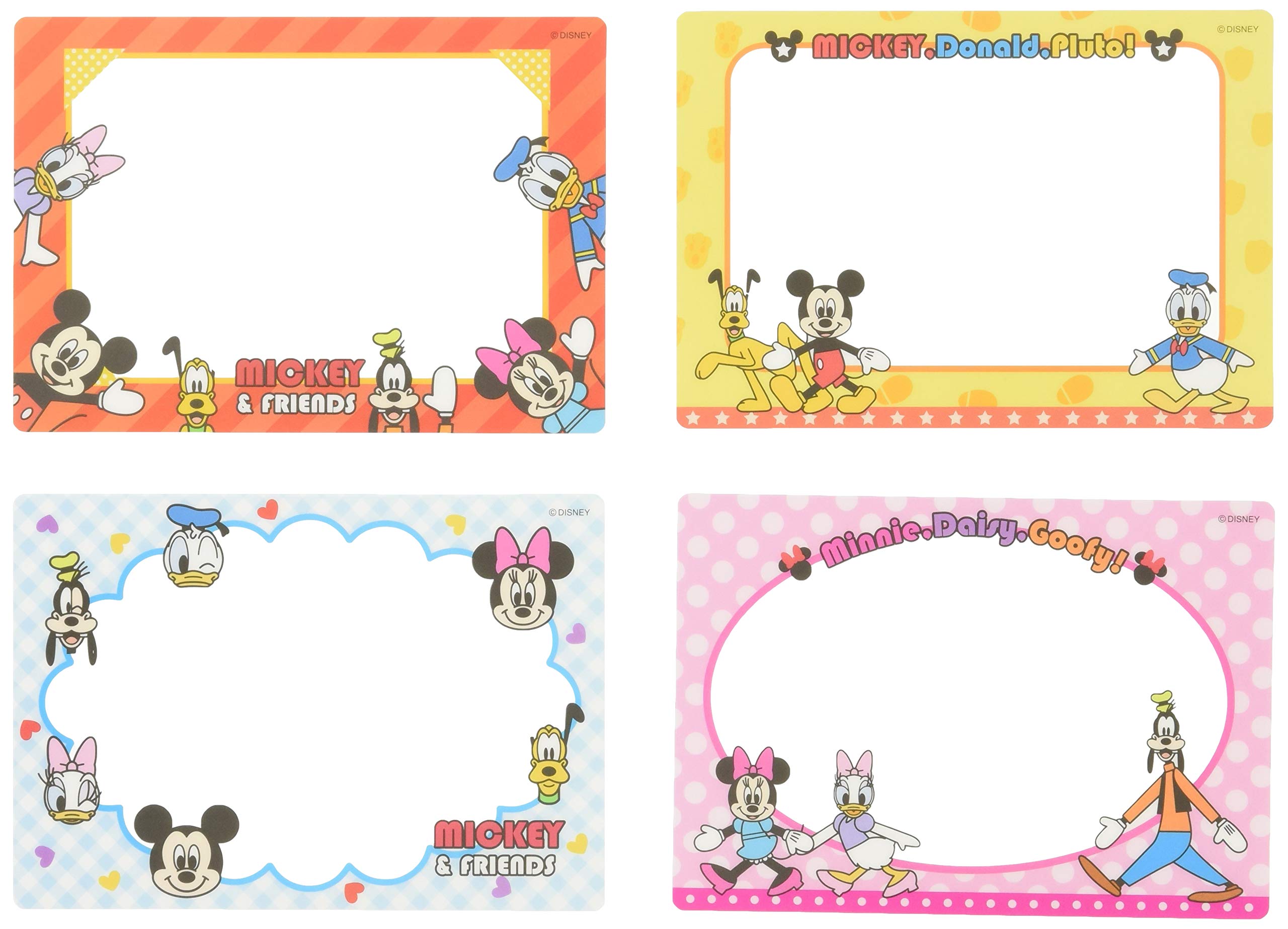 Amazon.co.jp: ナカバヤシ フォトフレーム カード 4枚組 ミッキー