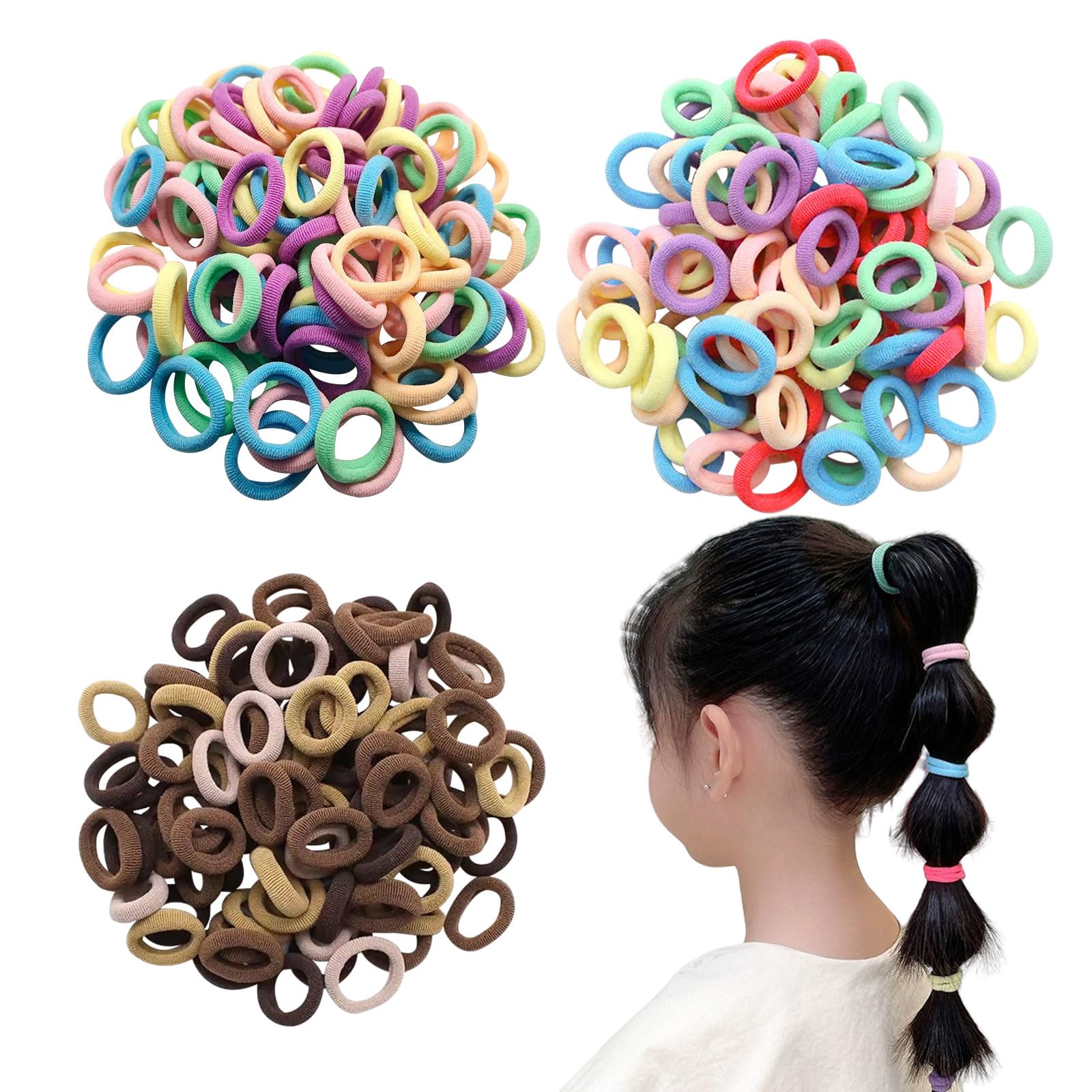 Amazon.co.jp: ヘアゴム 子供 髪ゴム 300本セット かわいい おしゃれ