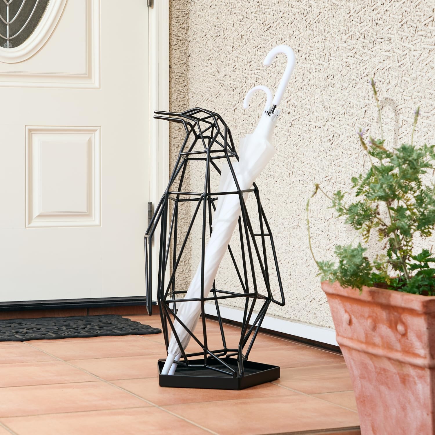 Amazon｜傘立 シャドーワイヤー UMBRELLA STAND ペンギン 傘立て 動物
