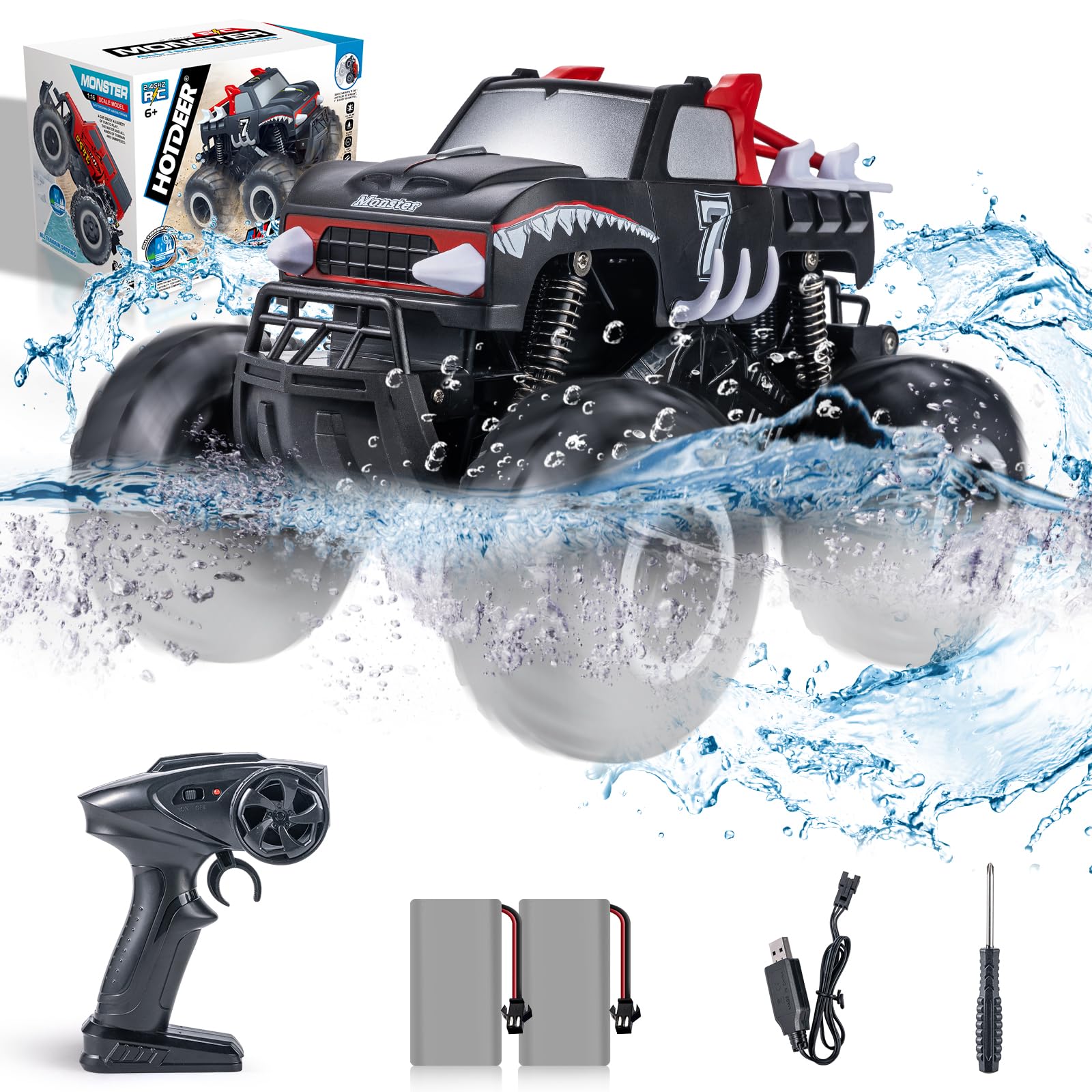 Amazon.co.jp: Carox ラジコン 水陸両用 4wd 防水 オフロード-ラジコン
