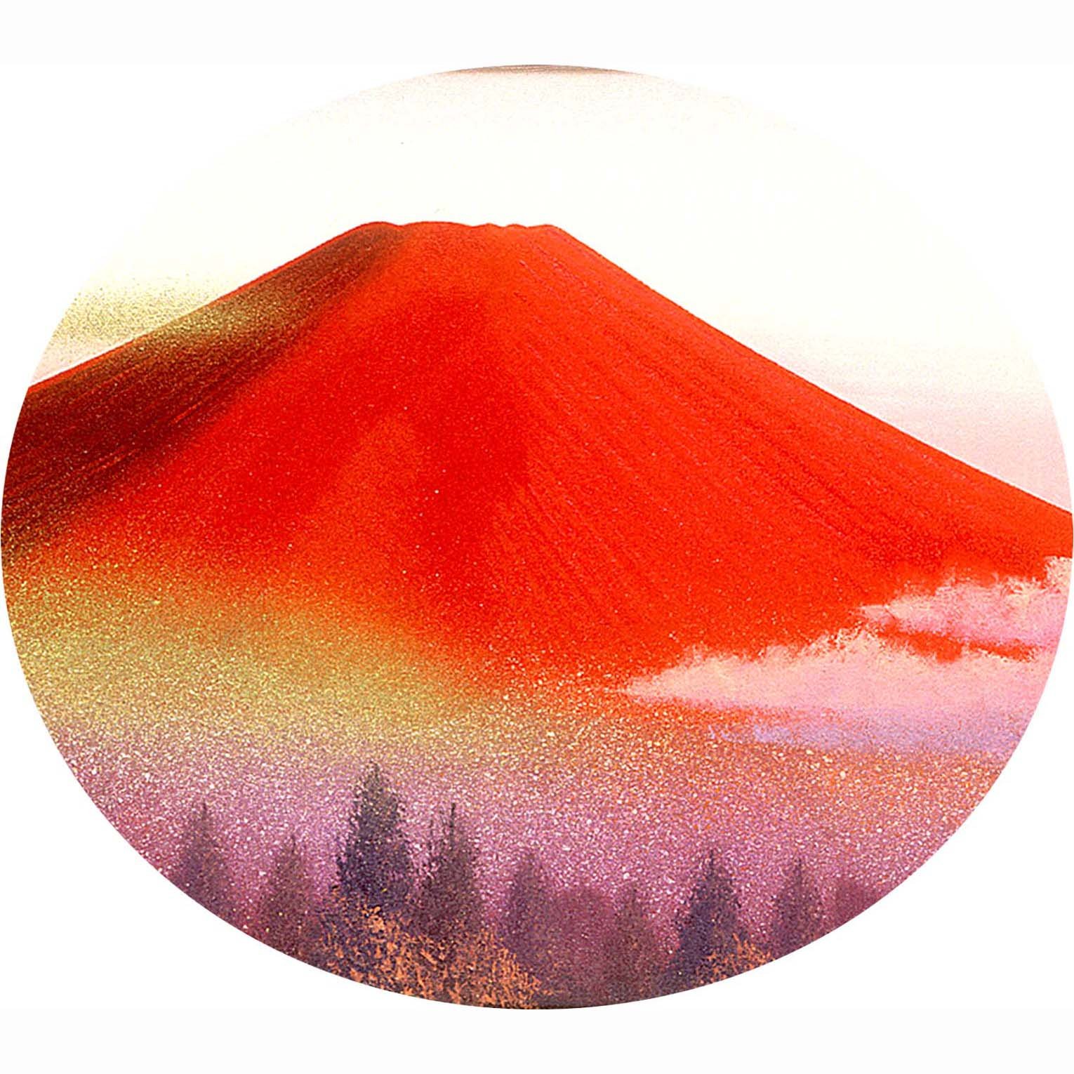 Amazon.co.jp: OTAART 徳田春邦油絵額F6金 「赤富士」 1102840 0208al