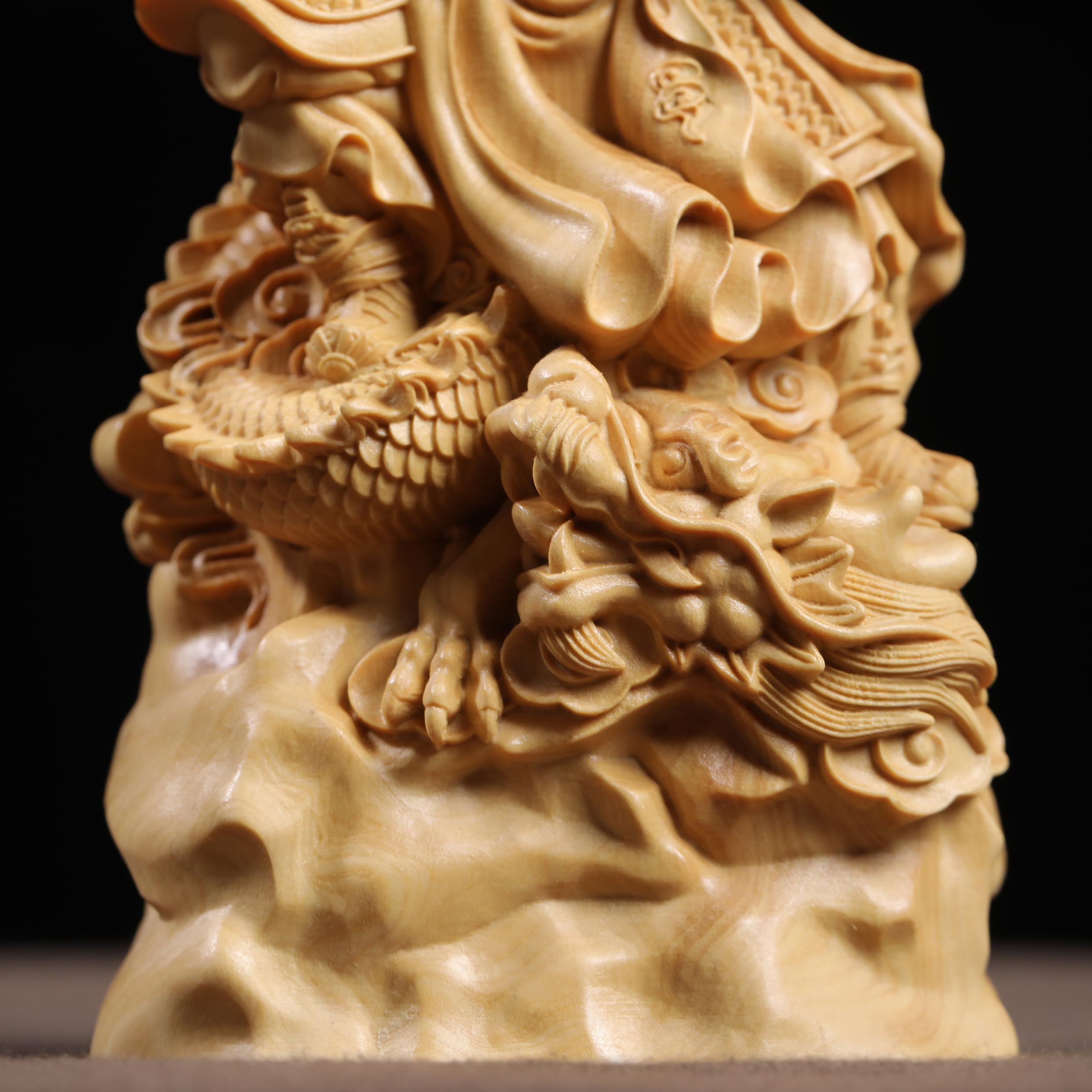 Amazon.co.jp: 高級天然ツゲ木彫り 置物 関羽置物 三国志 関羽像 関帝