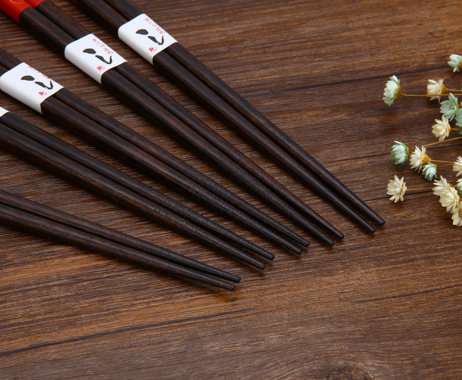 Amazon | ZxU 天然木 日本式 箸 5膳セット ギフトボックス入り 硬質