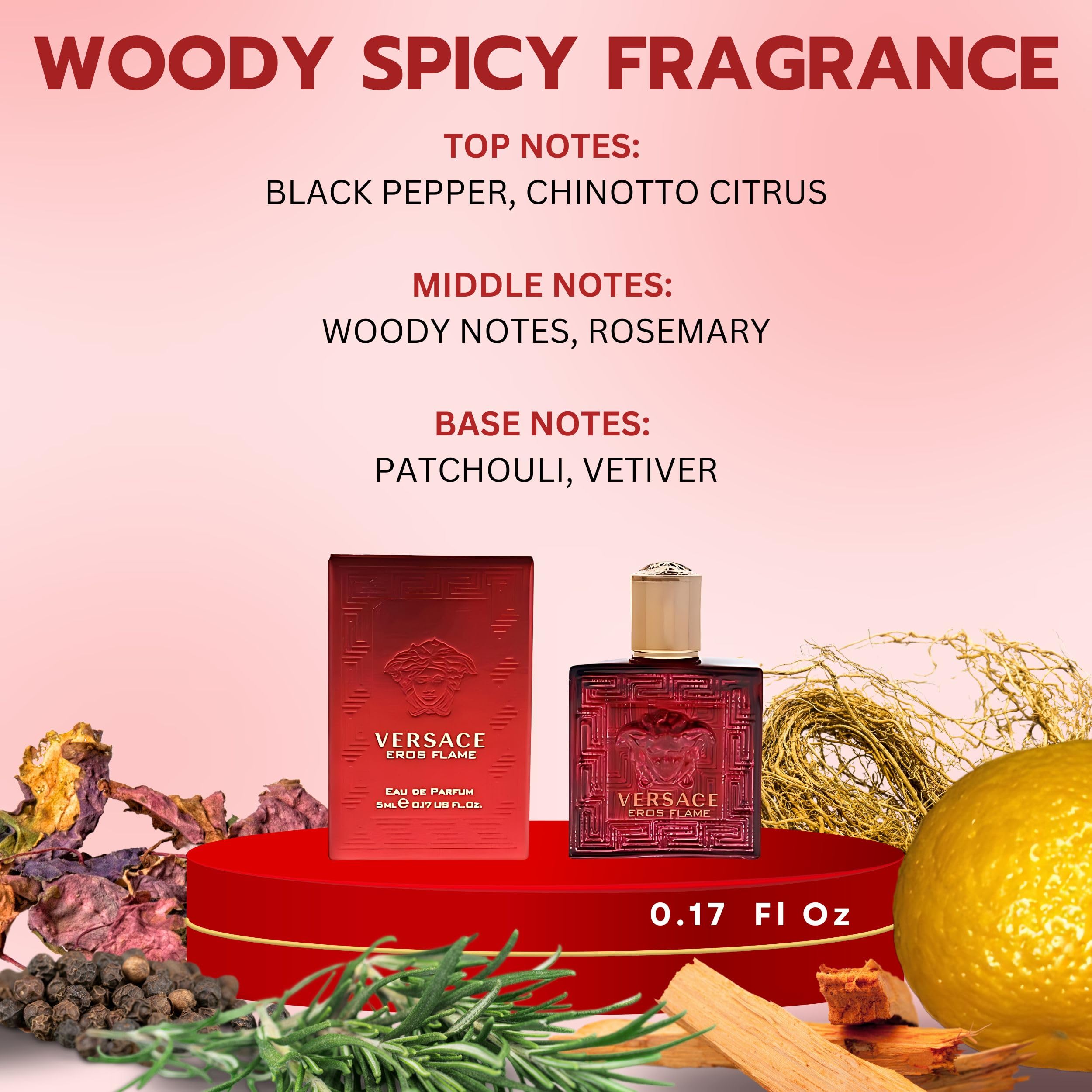 Amazon.com : Versace Eros Flame Perfume for Men Mini EDP Splash