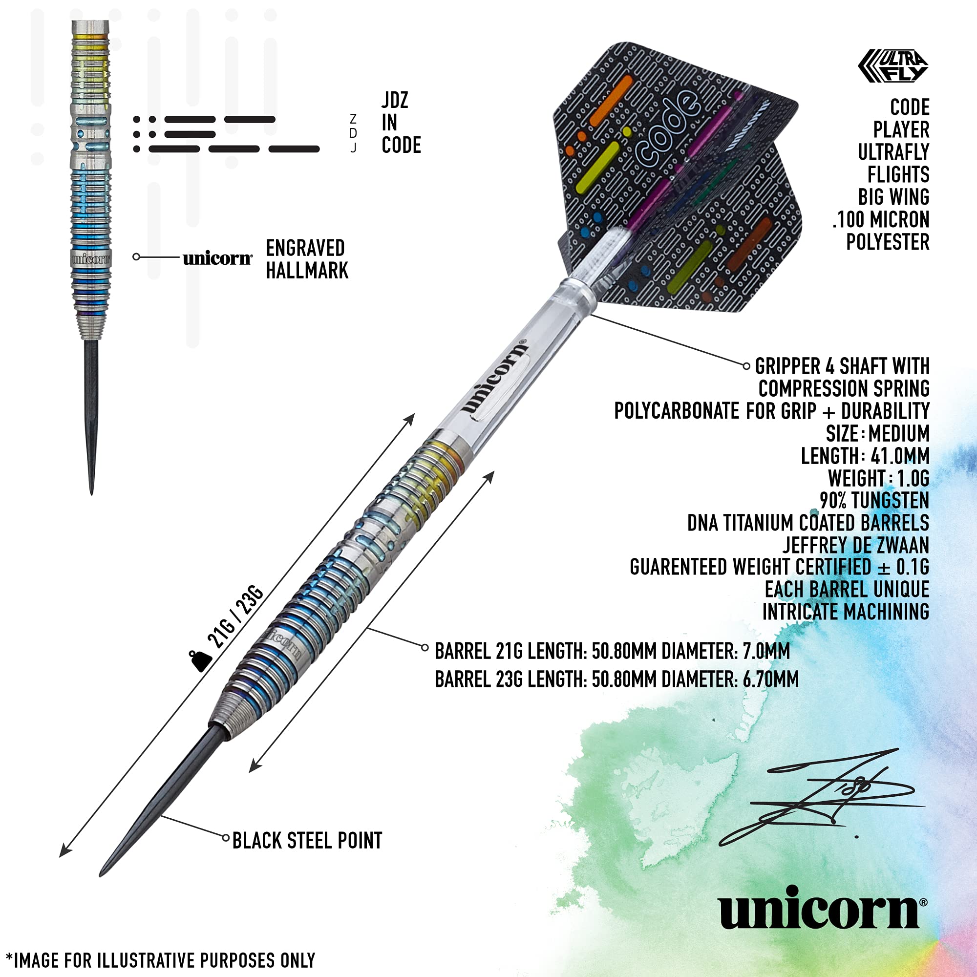 Amazon | Unicorn コードシリーズ ダーツ バレル ジェフリー デ