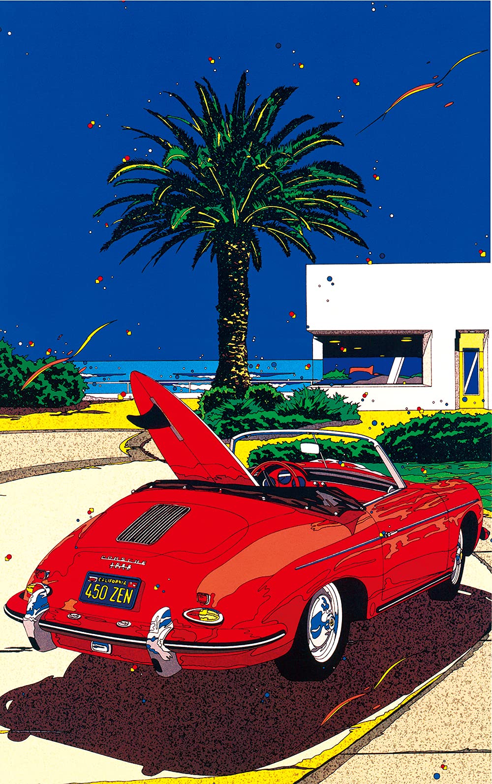 Amazon.co.jp: 鈴木英人◇【ローズレッドロードスター】◇アート