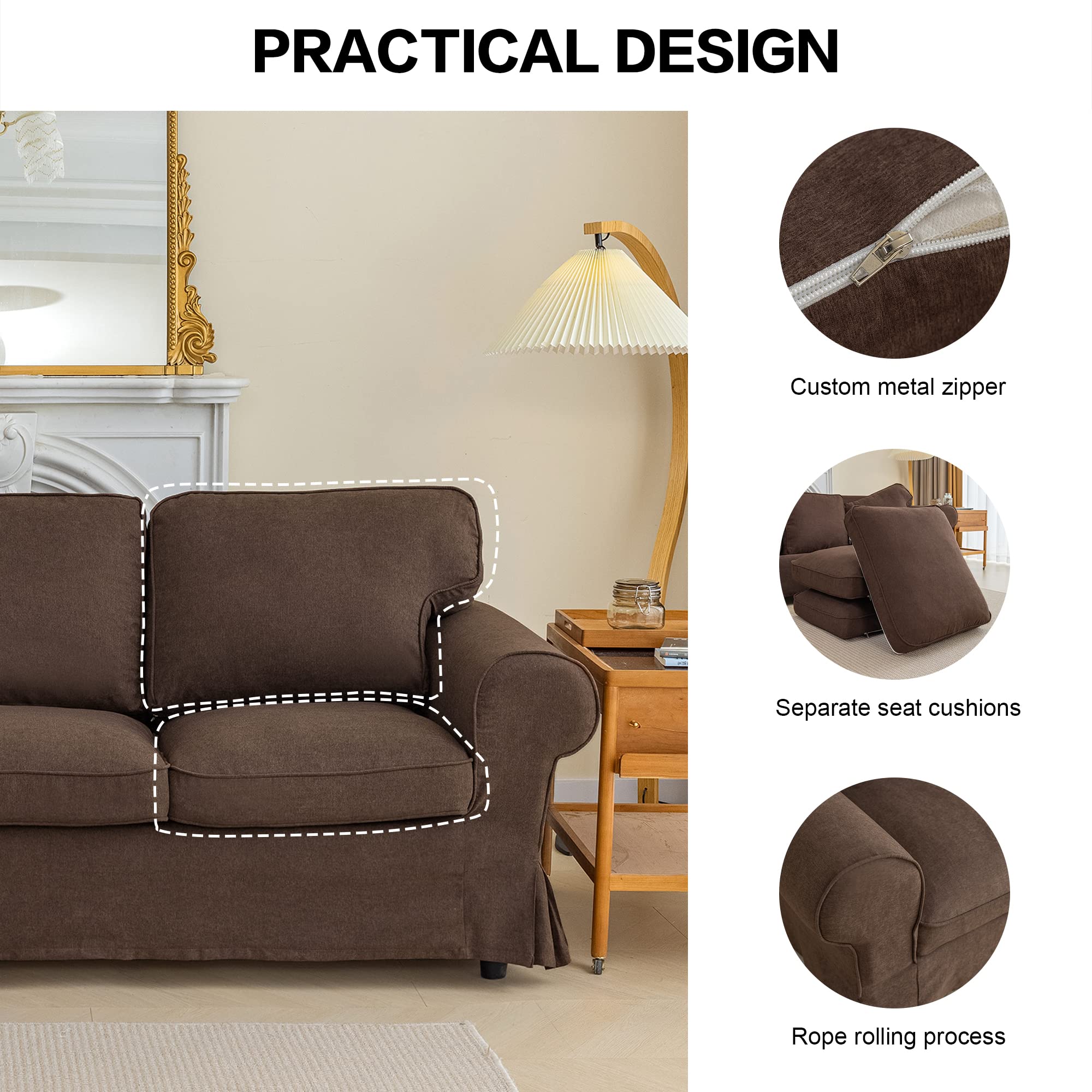 Amazon｜MASWOND カスタムメイド ソファカバー IKEA EKTORP ラブシート