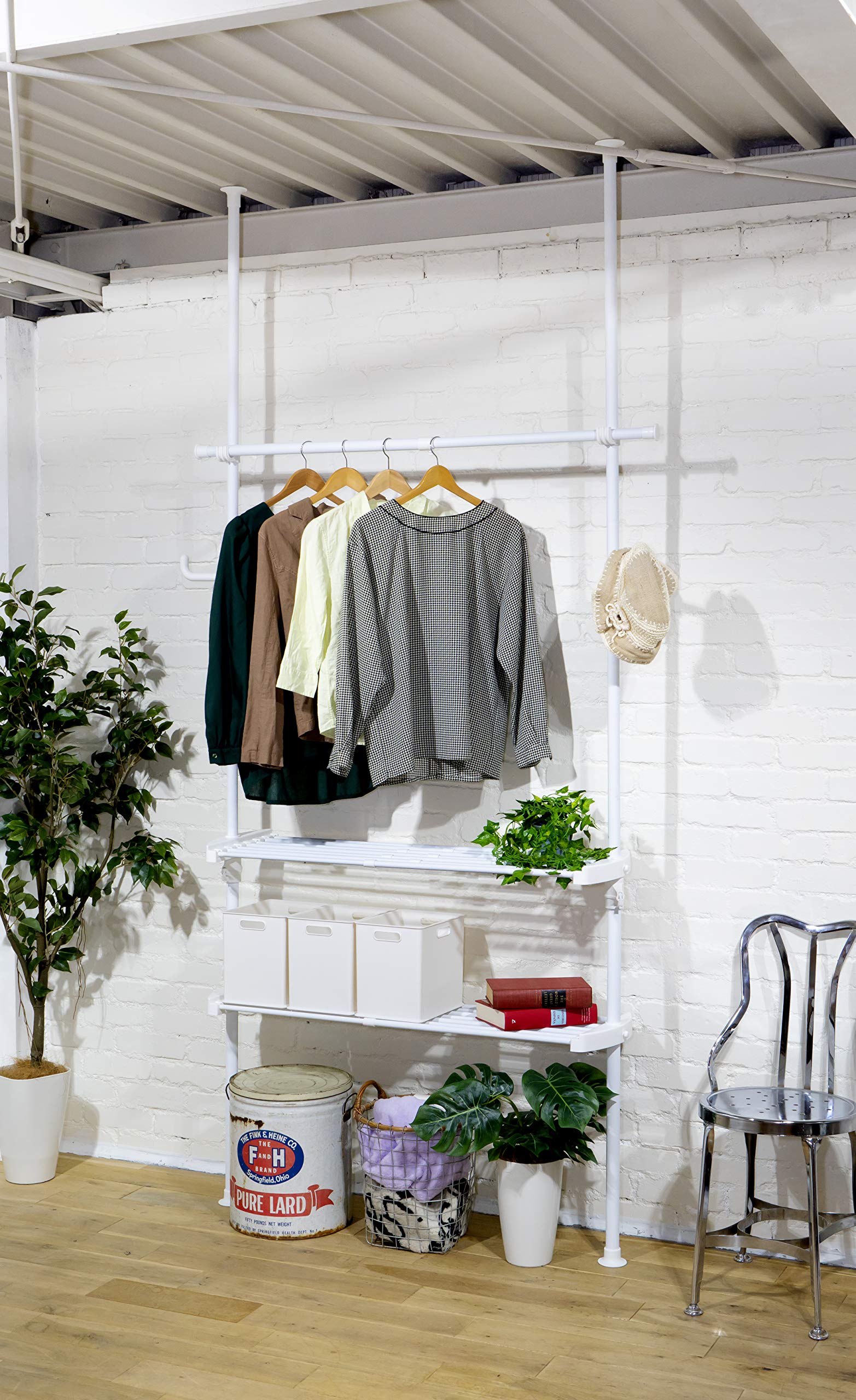 Amazon｜山善(YAMAZEN) 突っ張り ラック ポールハンガー ハンガー