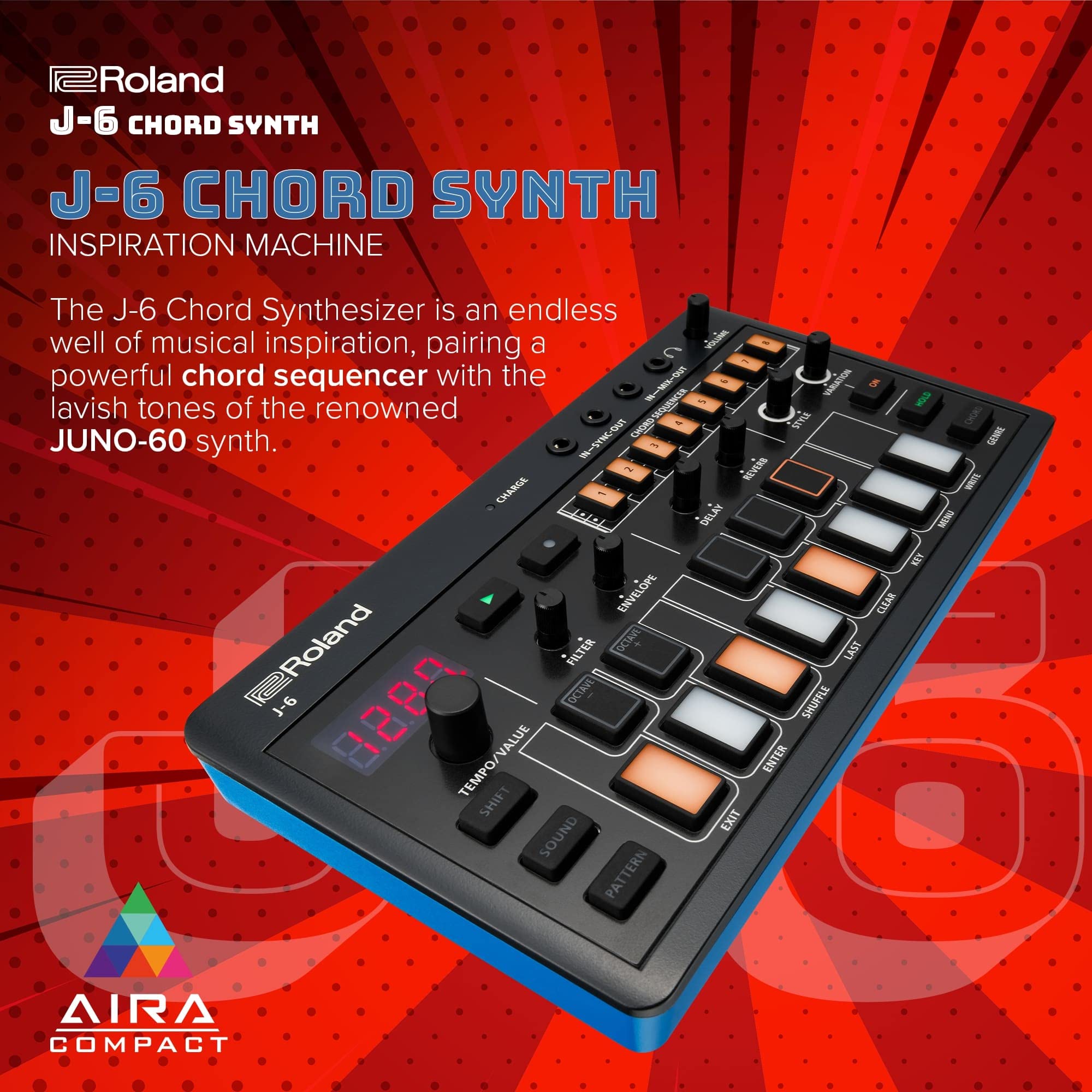 Amazon.com: ROLAND AIRA Compact J-6 CHORD SYNTH | Portable song