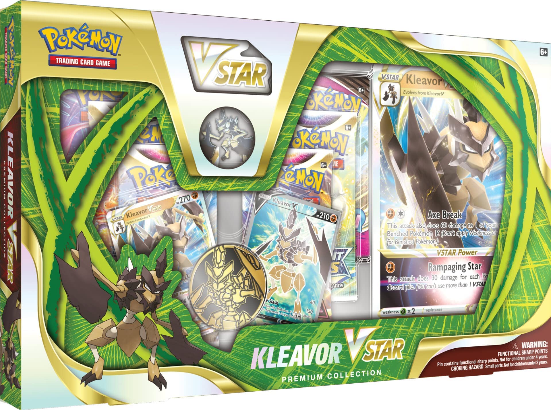 Amazon.com: Pokemon TCG: Kleavor VSTAR Collection Box : Toys & Games