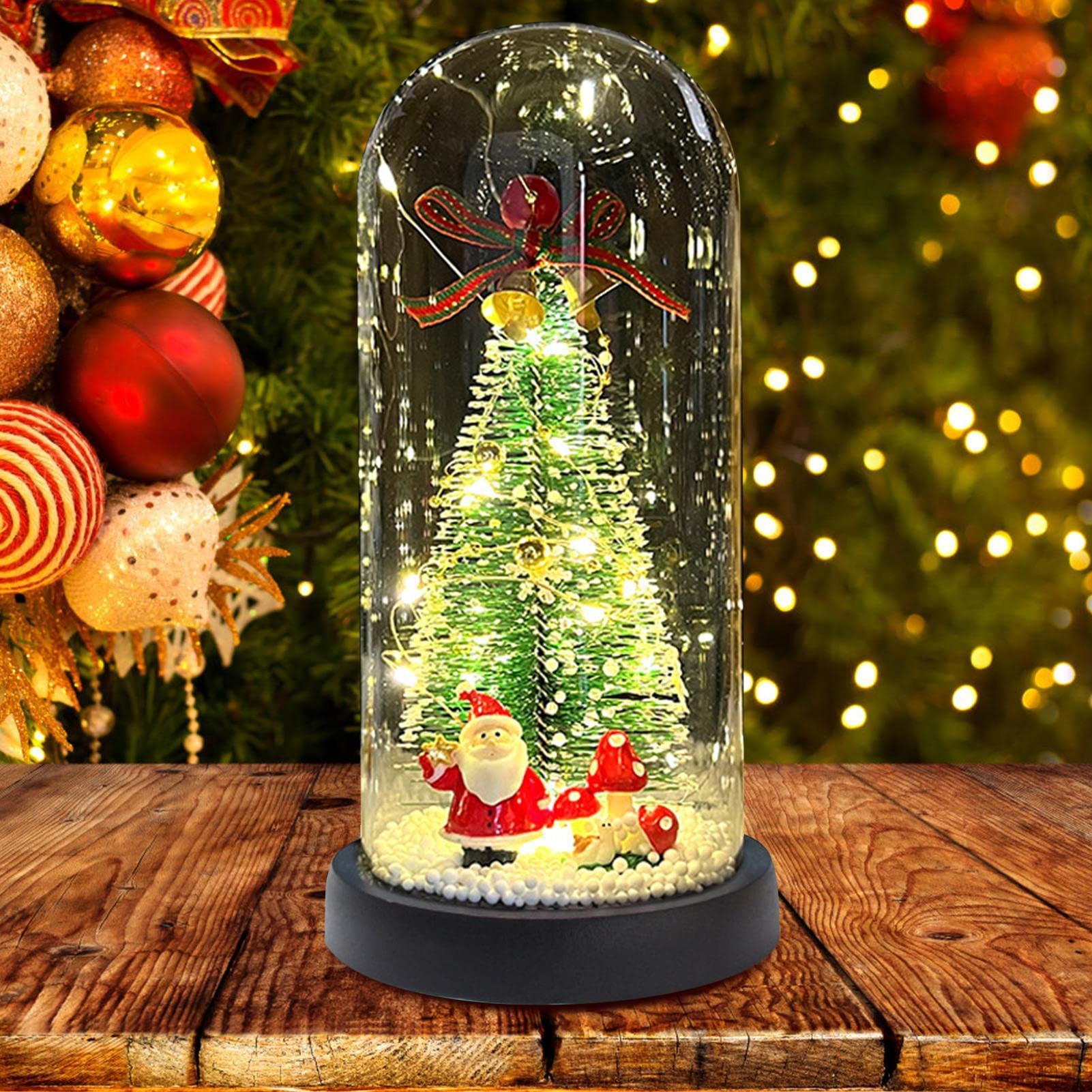 Amazon.co.jp: FIDEMM クリスマススノードーム ミニクリスマスツリー