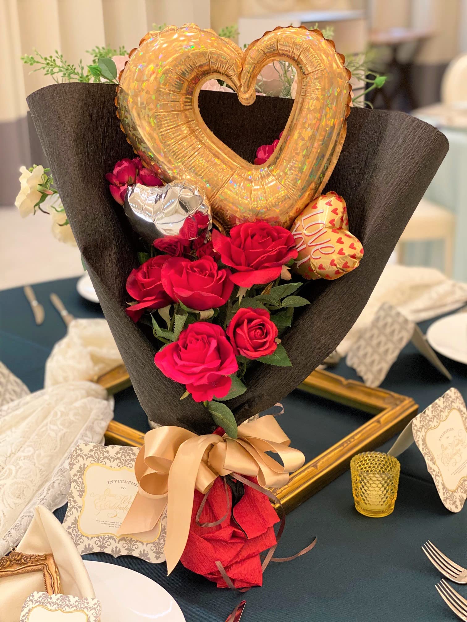 Amazon｜バルーン 誕生日 アート ブーケ フラワー 花束 バルーンブーケ