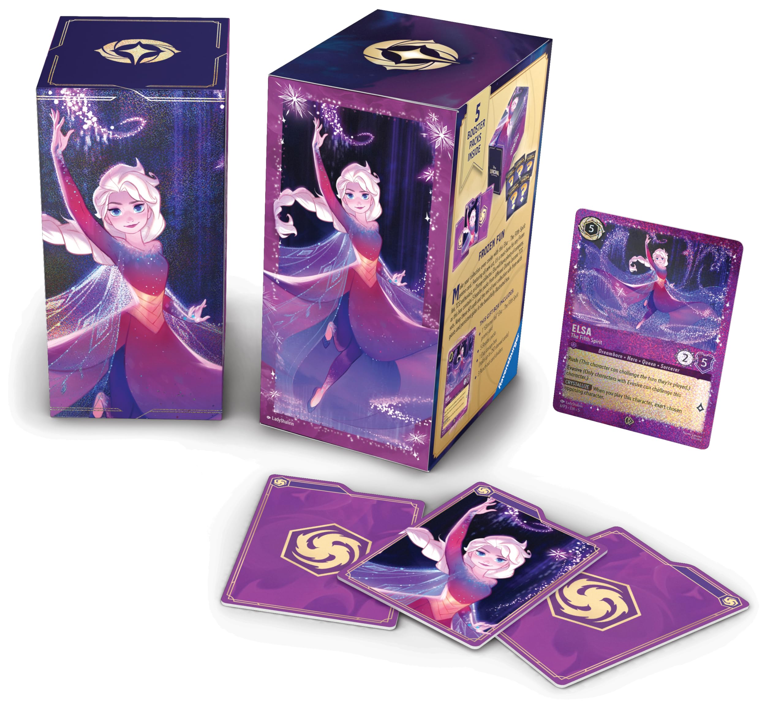 Amazon.com: Ravensburger Disney Lorcana TCG: Elsa Gift Box – 5