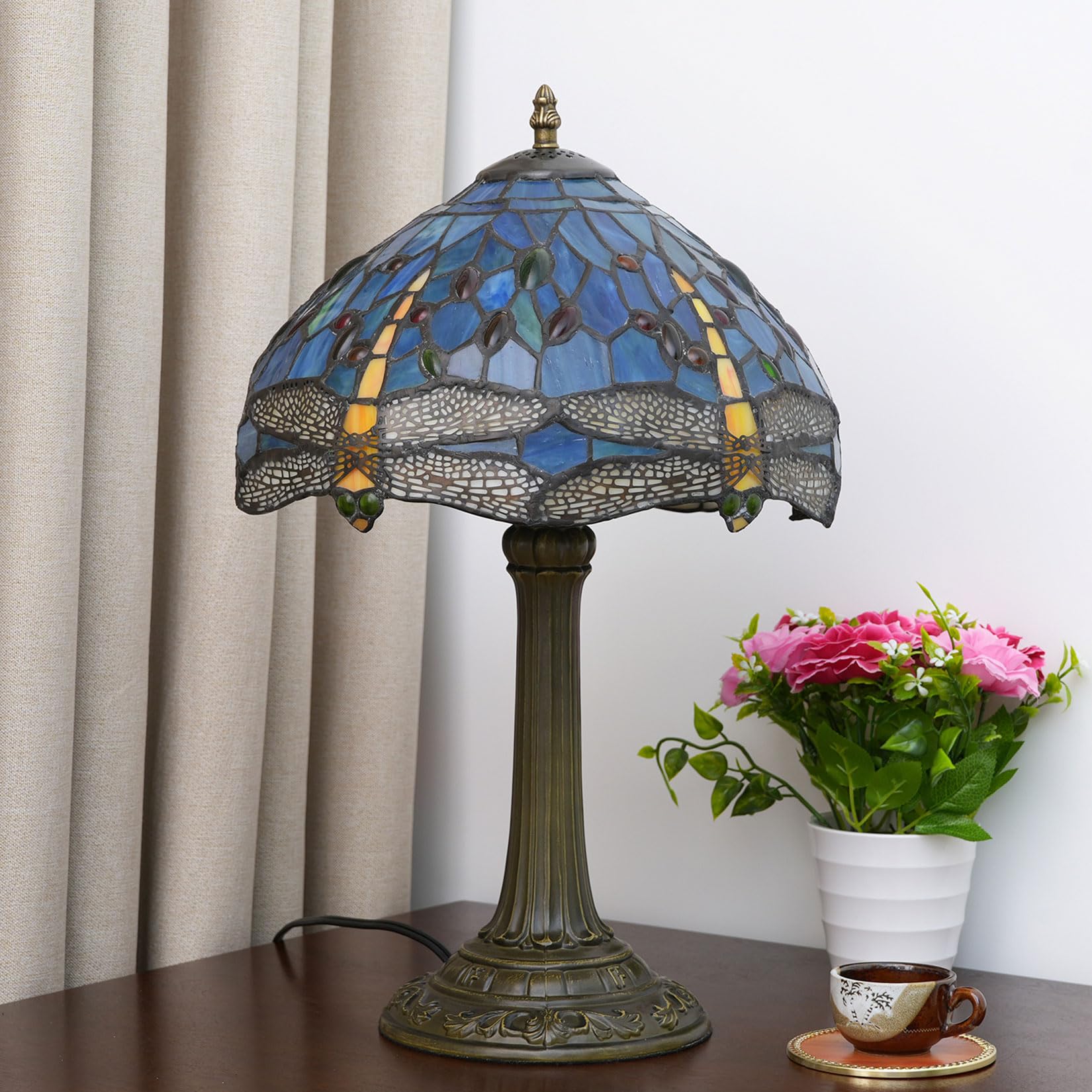 Amazon.co.jp : Byrotson ティファニーランプステンドグラストンボ