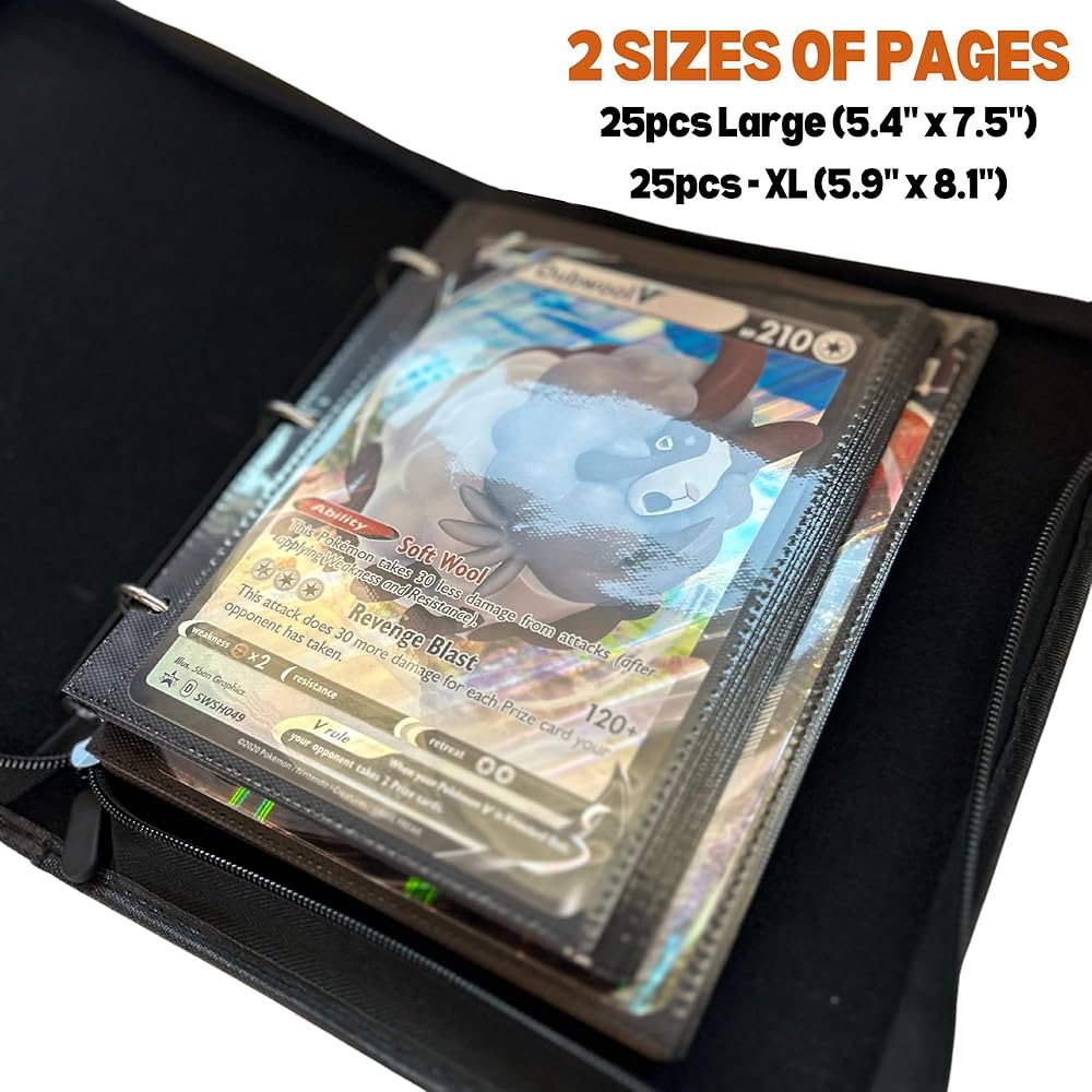 Amazon.co.jp: ジャンボカードバインダー - 100個のポケットには、特大