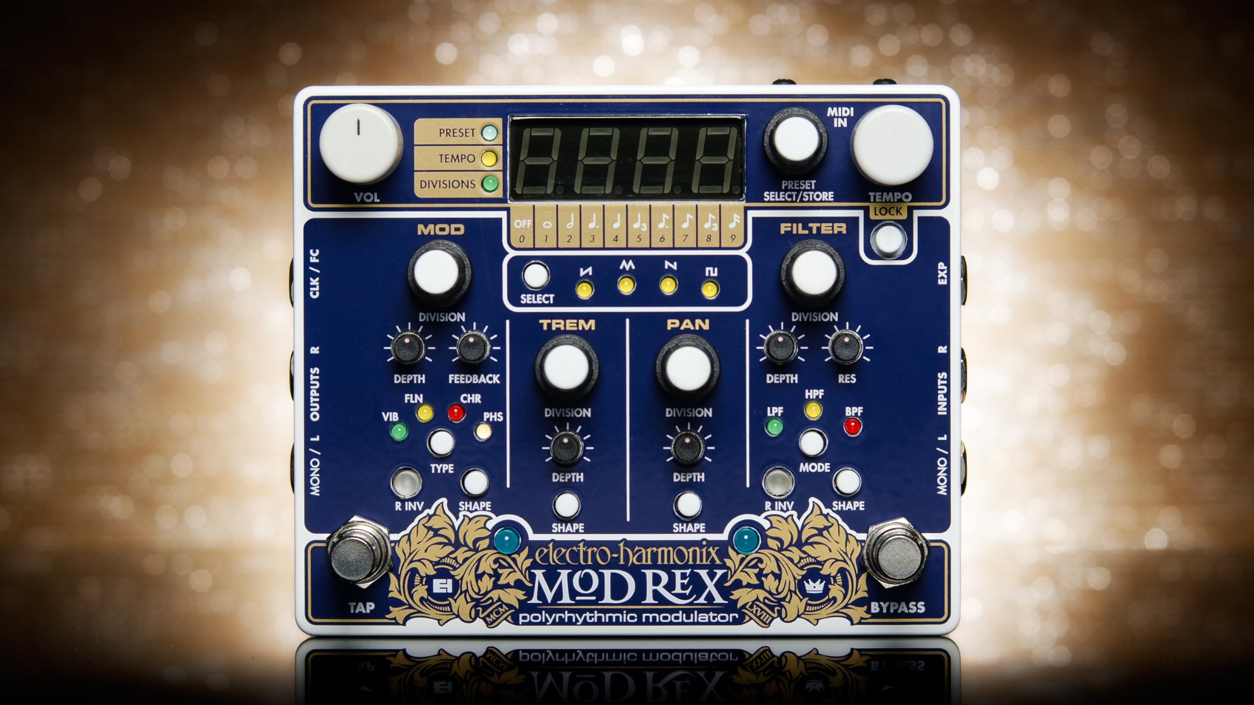 Amazon.com: Electro-Harmonix Mod Rex Polyrhythmic Modulator Pedal