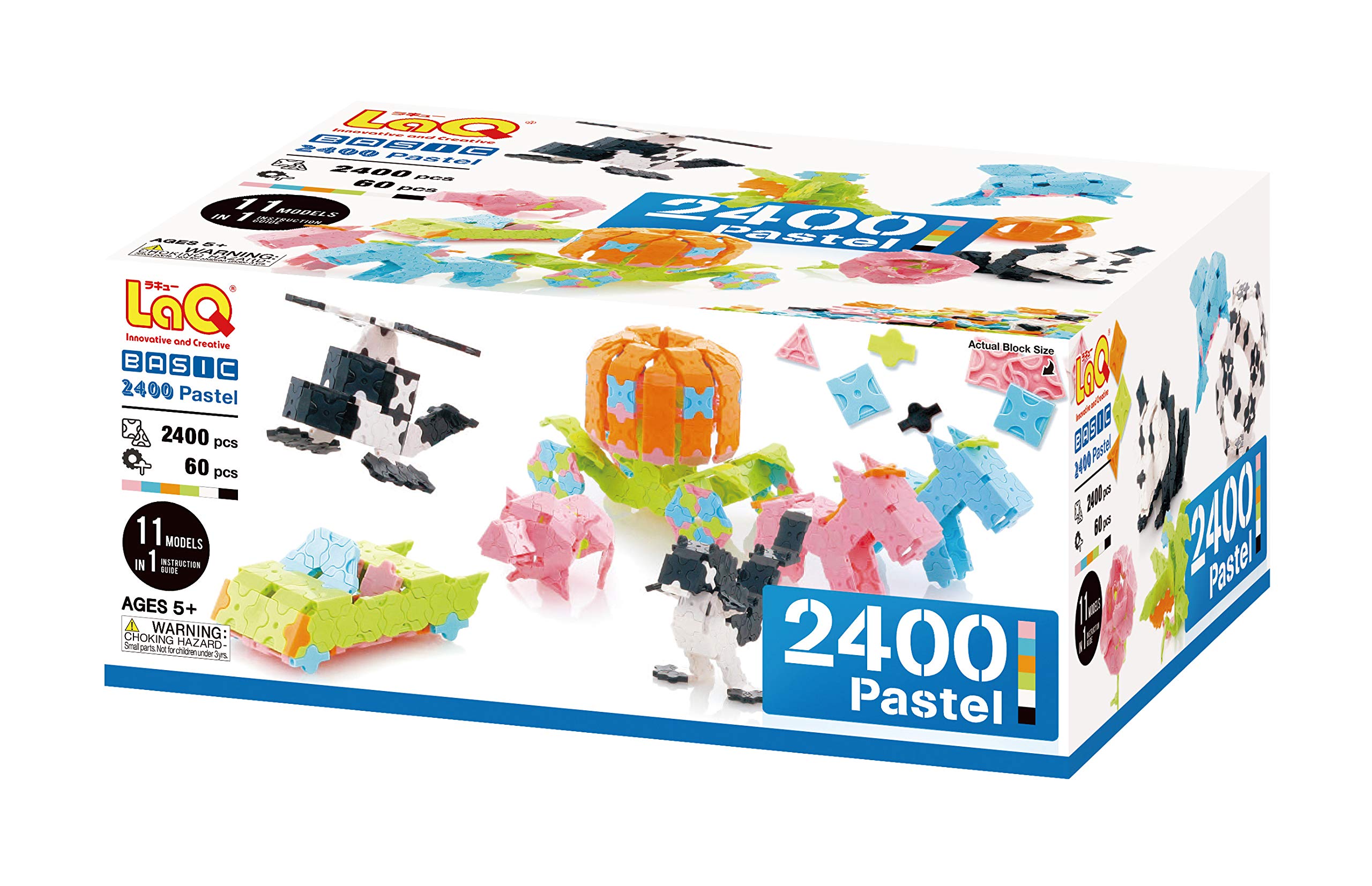 Amazon.co.jp: ラキュー (LaQ) ベーシック(Basic) 2400パステル : おもちゃ