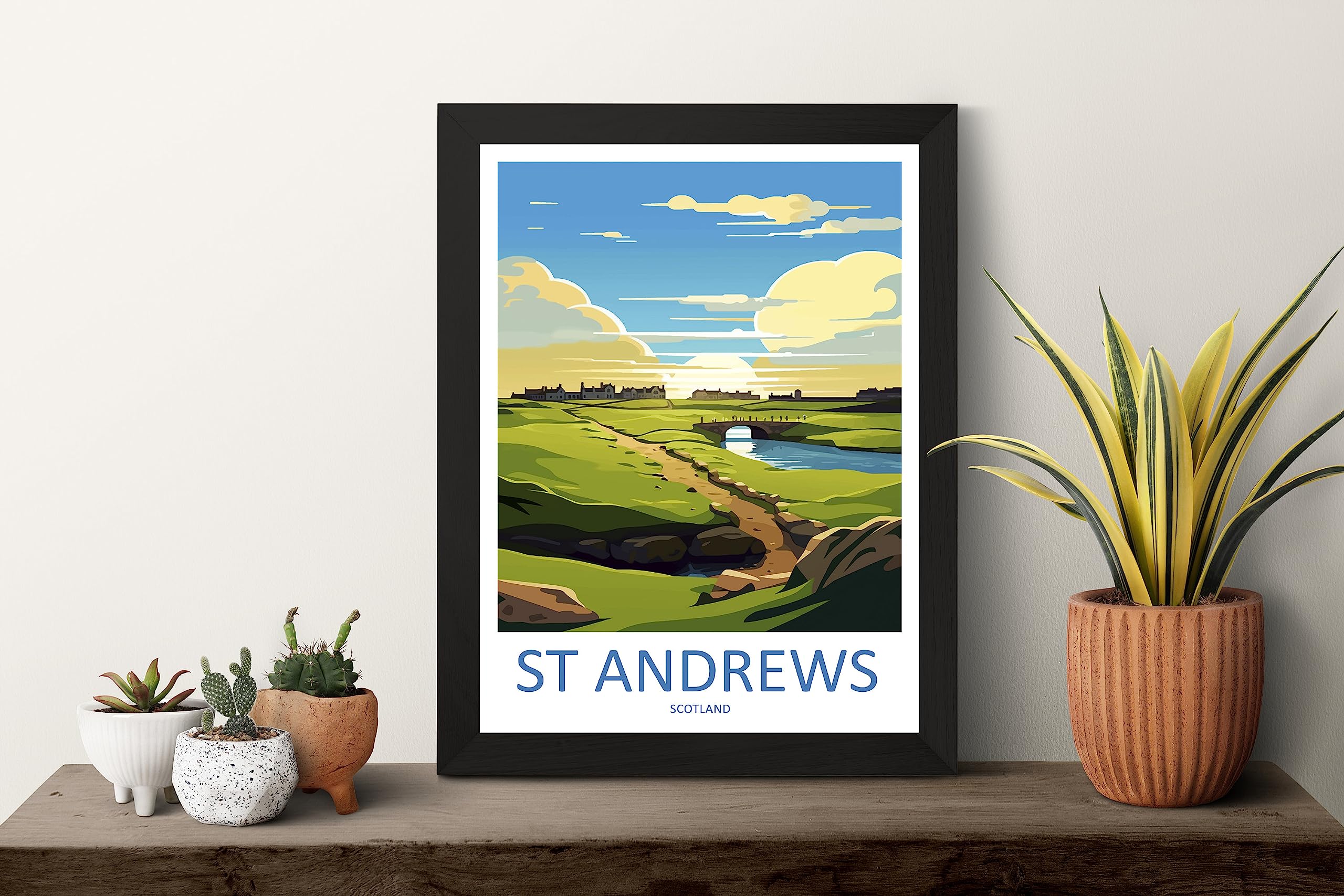Amazon.com: St Andrews Golf Course Travel Poster Wall Art St