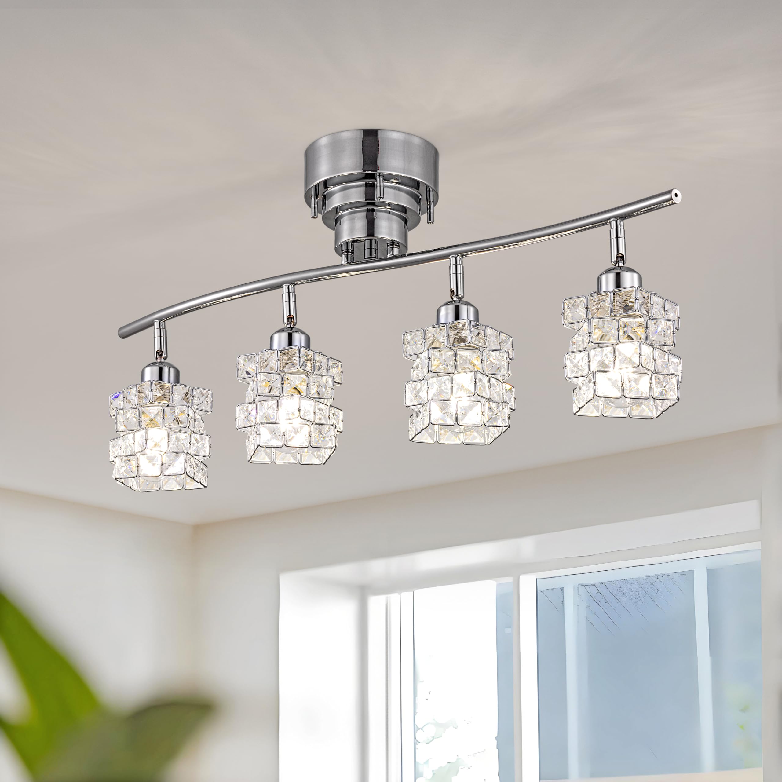 Amazon.co.jp : Chende シーリングライト 北欧 クリスタル シェード 4