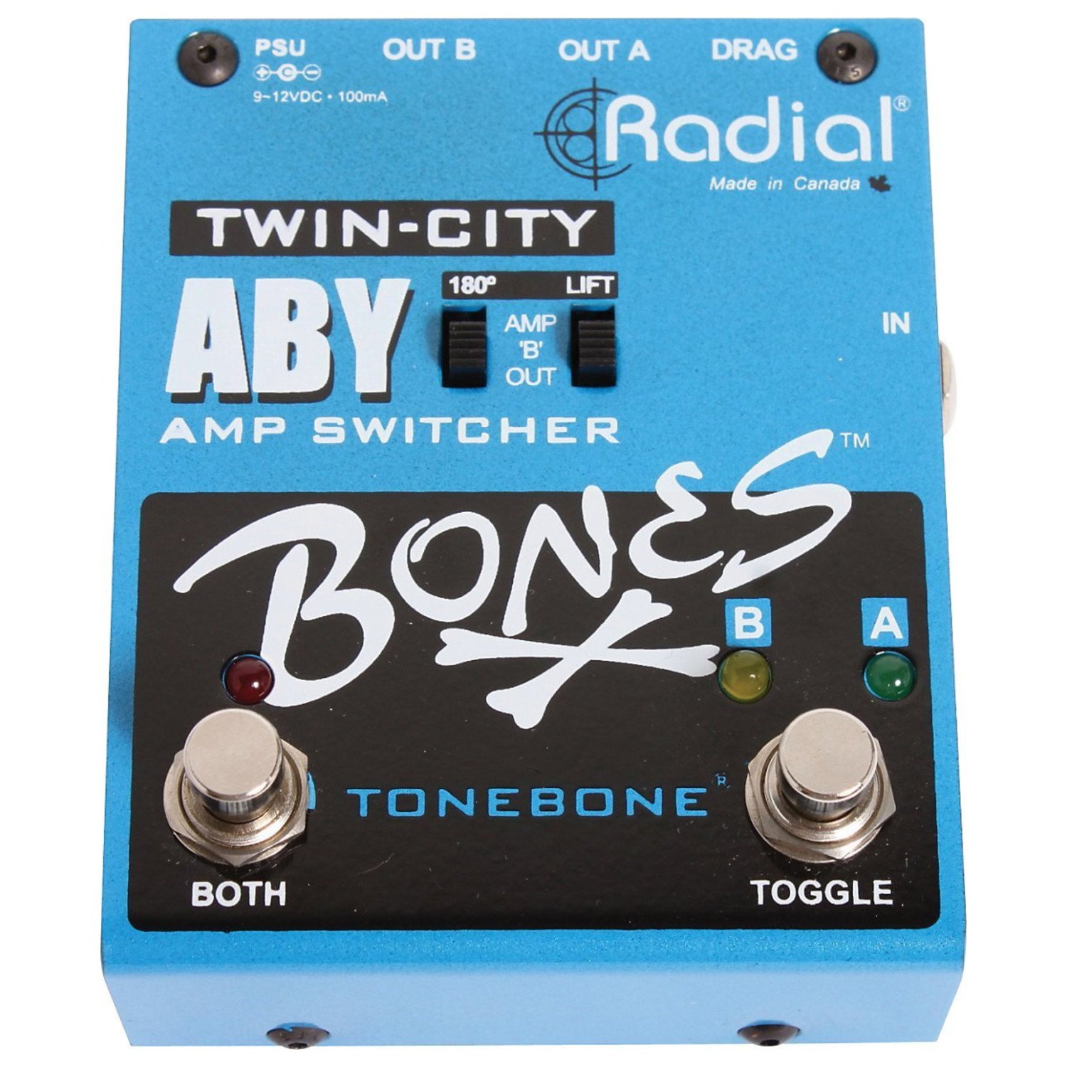 Amazon.com: Radial Bones Twin City Active ABY Amp Switcher Pedal