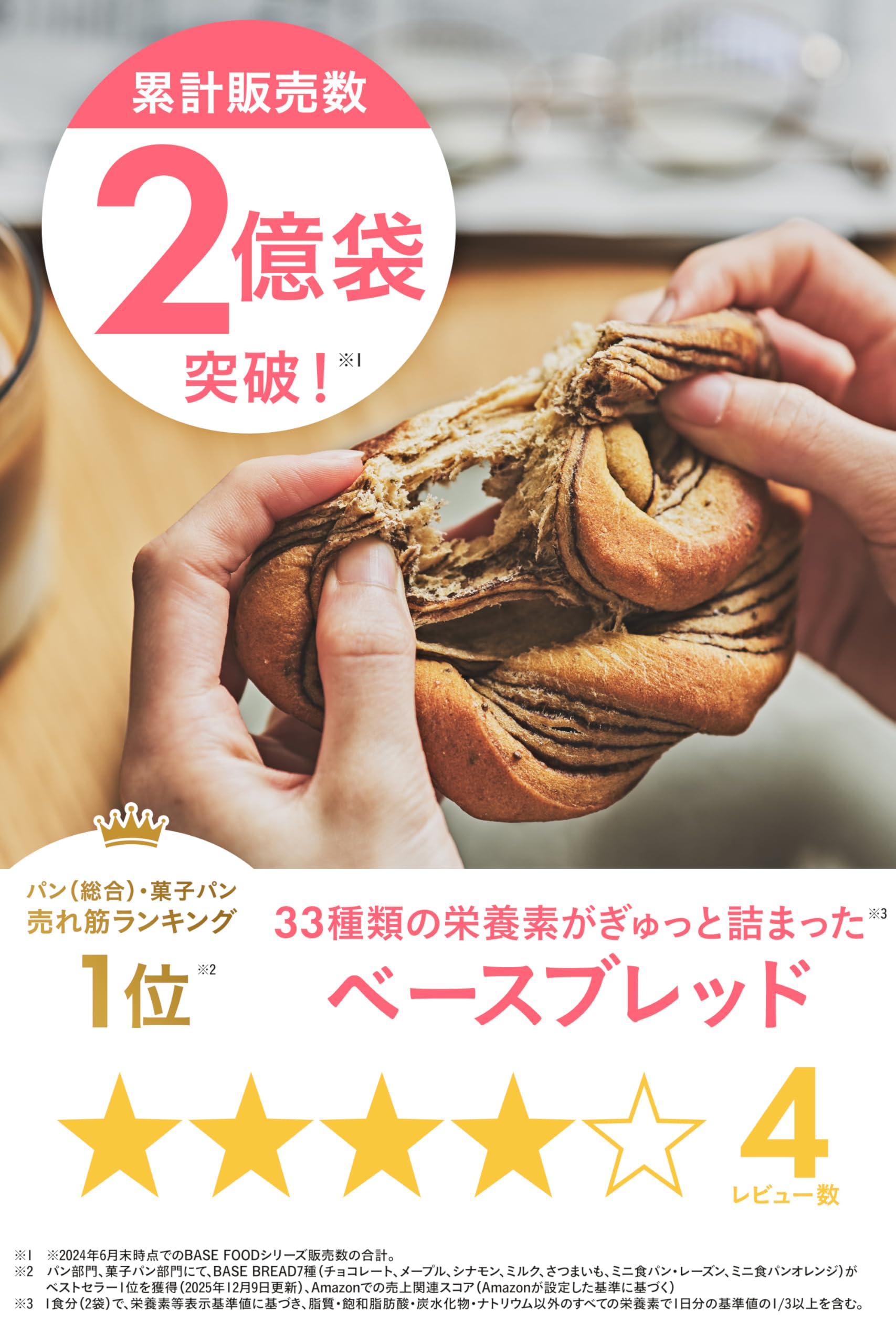 Amazon | ベースブレッド 7種 14袋 パン [チョコ、メープル、シナモン