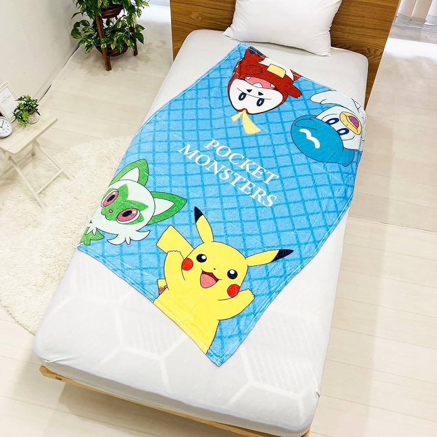 Amazon｜MORIPiLO ポケモン タオルケット ピカチュウ ニャオハ