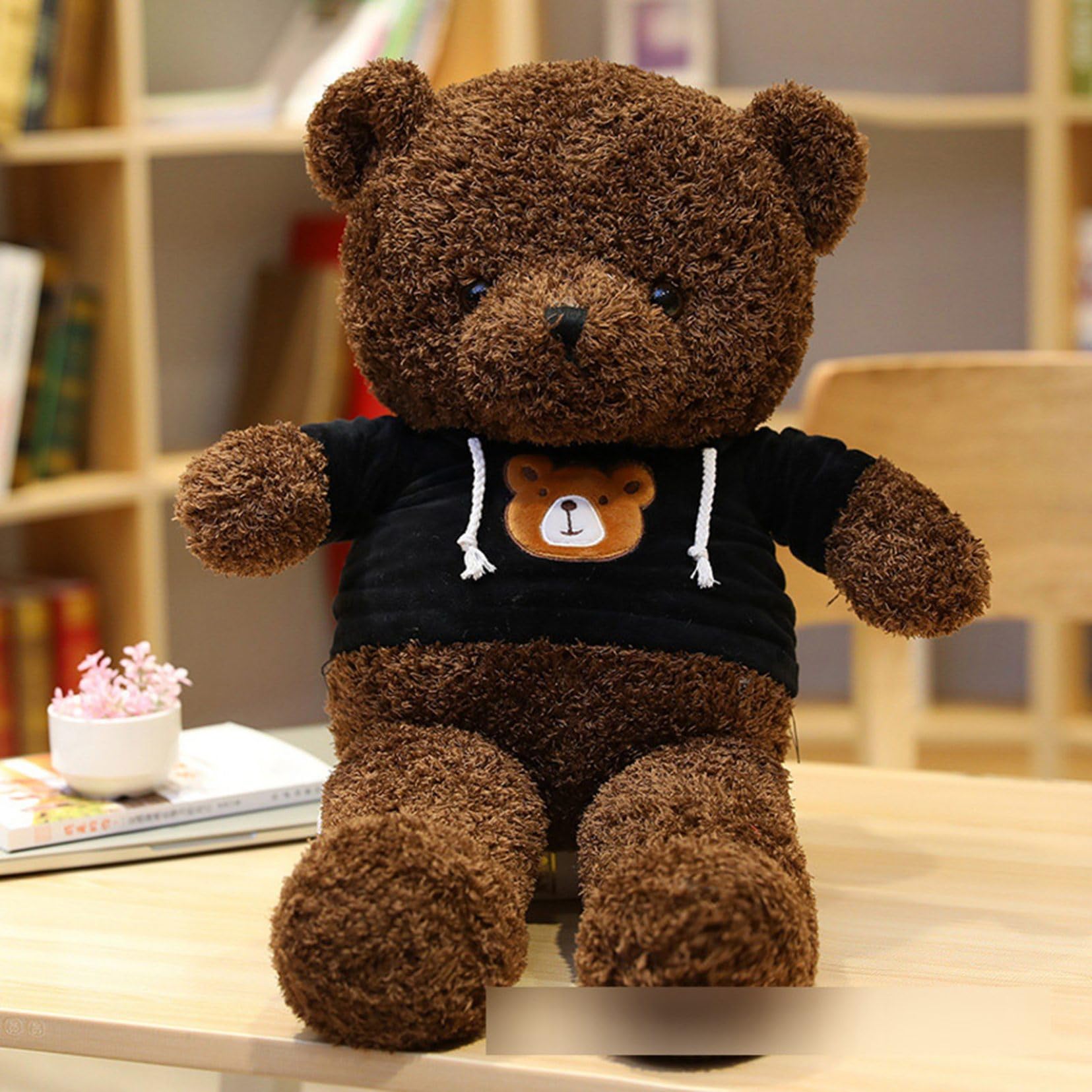 Amazon.co.jp: ぬいぐるみ テディベア パーカークマ 熊抱きまくら 昼寝