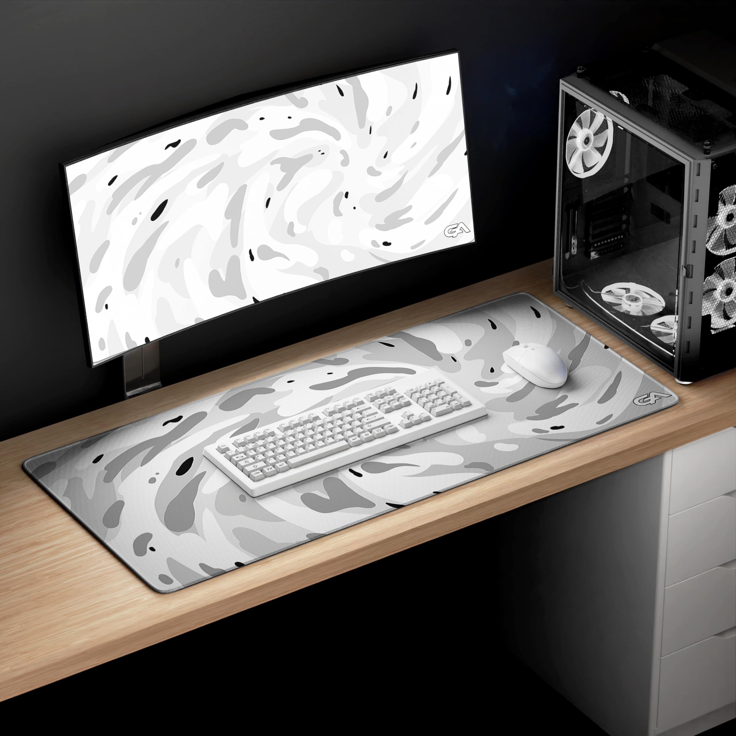 GutzyAiden Swirl Extended Extra Large Mouse Pad | Gaming Setup