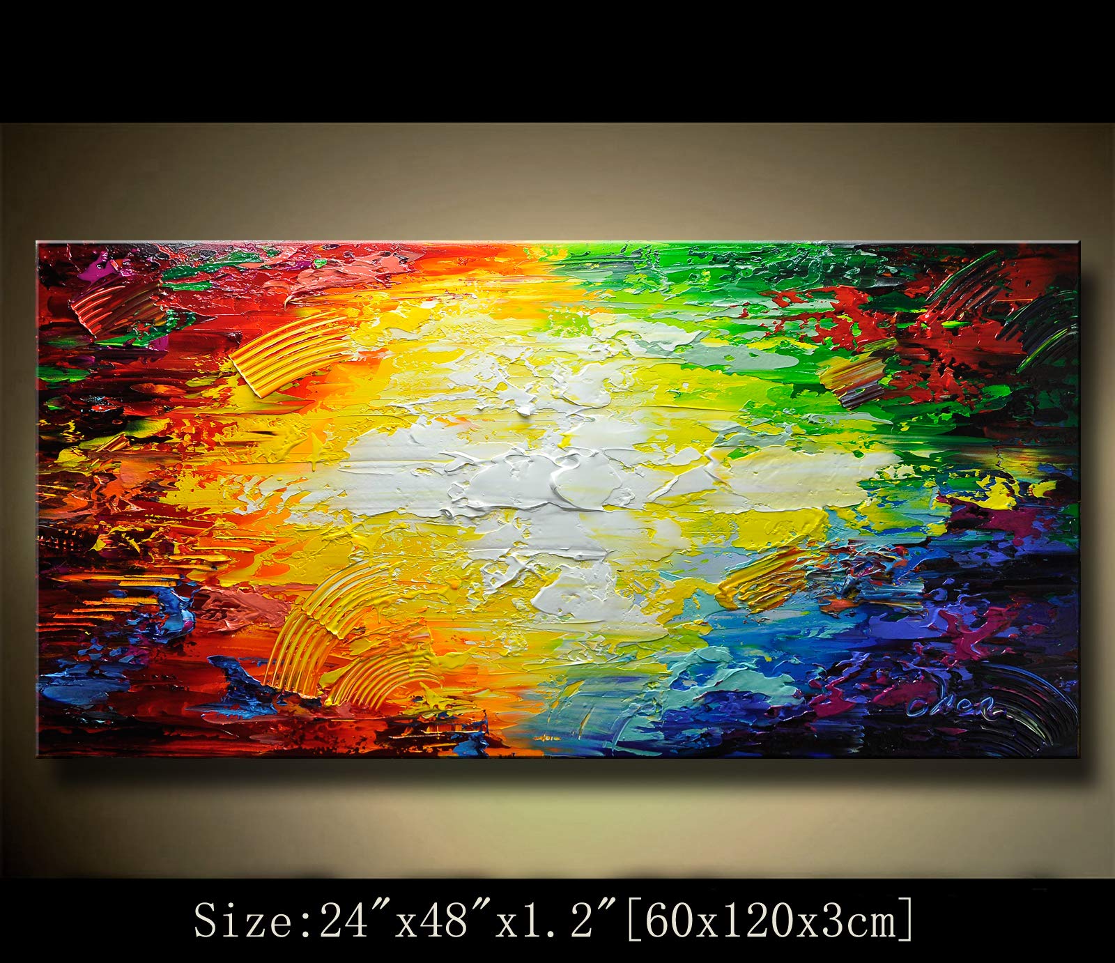 Amazon.co.jp: モダンキャンバスアート壁の装飾抽象油彩画現代アート